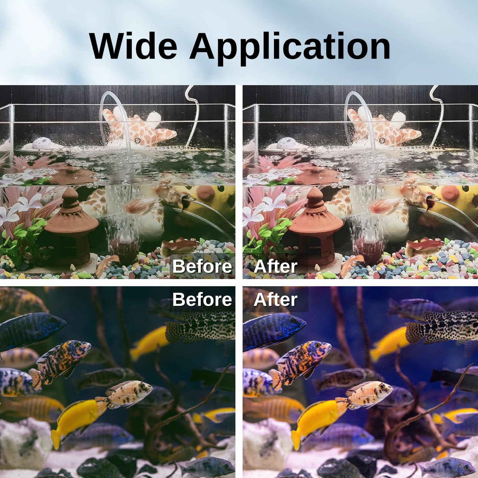 SainSmart XpertMatic Aquarium Clean Light, 5W Submersible Light with Timer, Waterproof Clean Lamp Aquarium Water Clean Green Cle