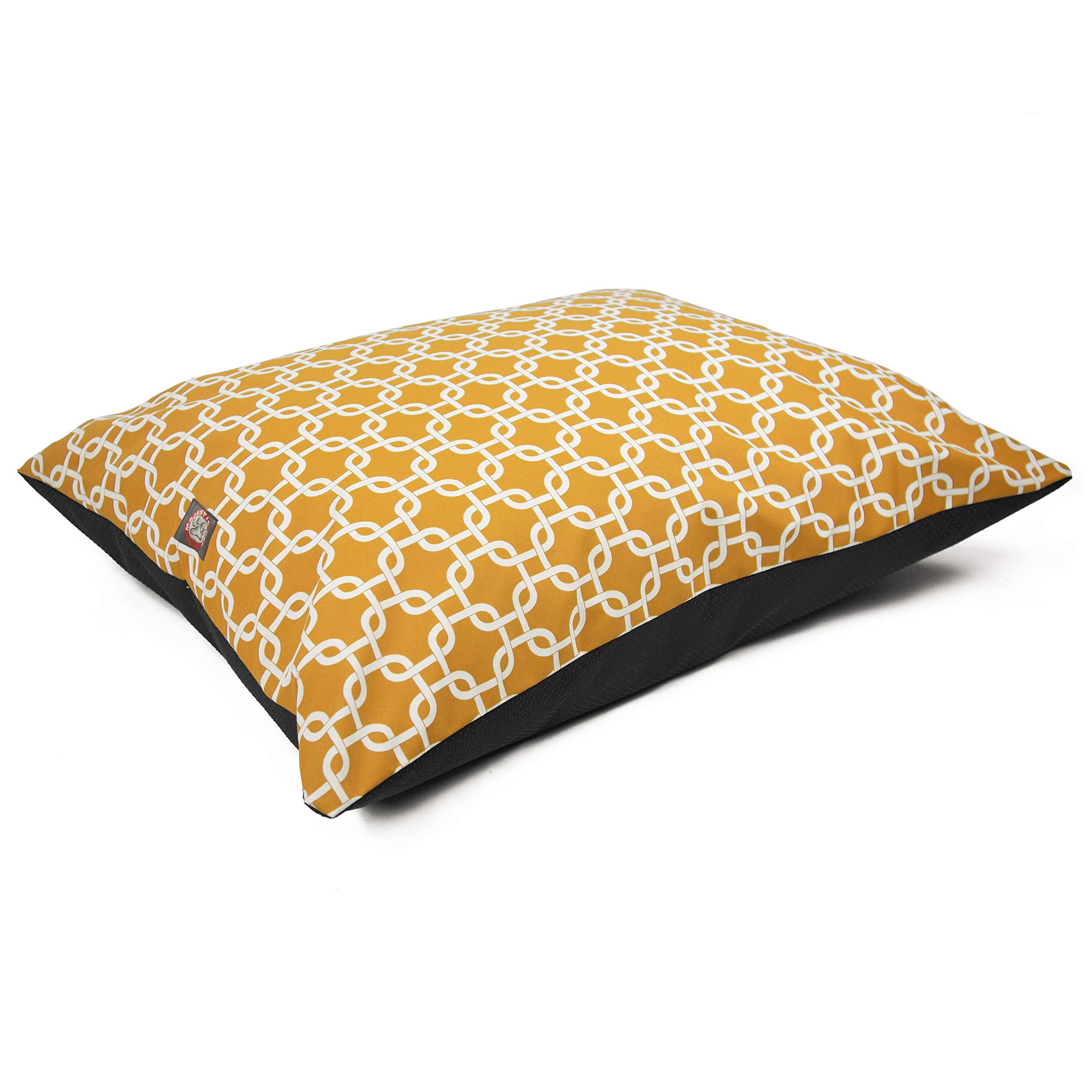 Majestic Pet Medium Rectangle Washable Non Slip Comfy Dog Bed - Crate & Kennel Bed for Medium Breed Dogs - 35 x 28 Inch - Links 