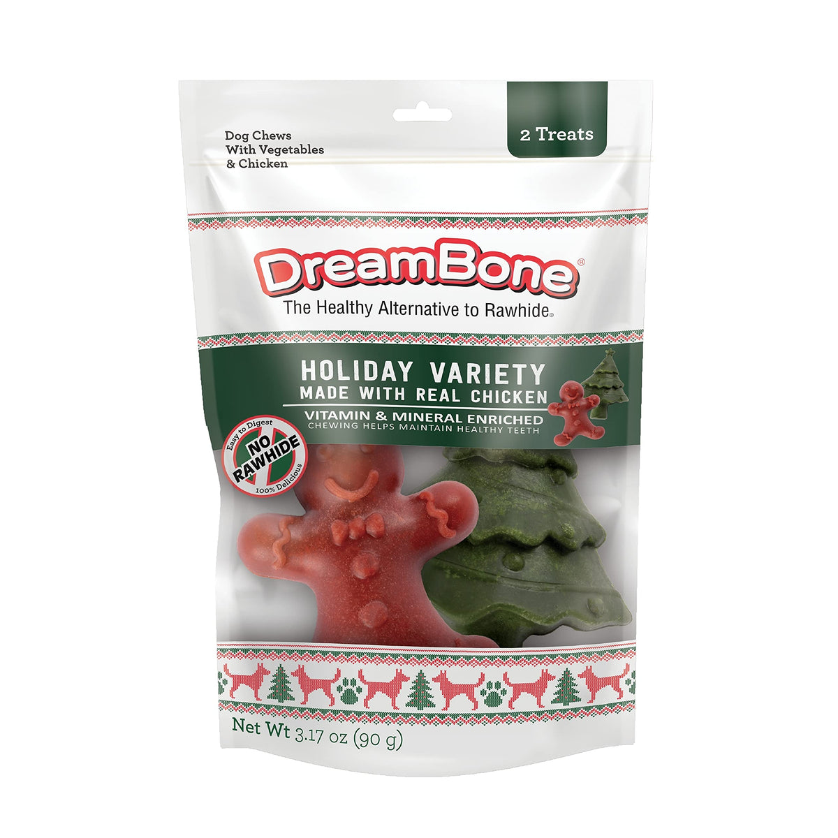Dreambone Holiday Mixed Shapes 2 Ct, 3.17 Oz
