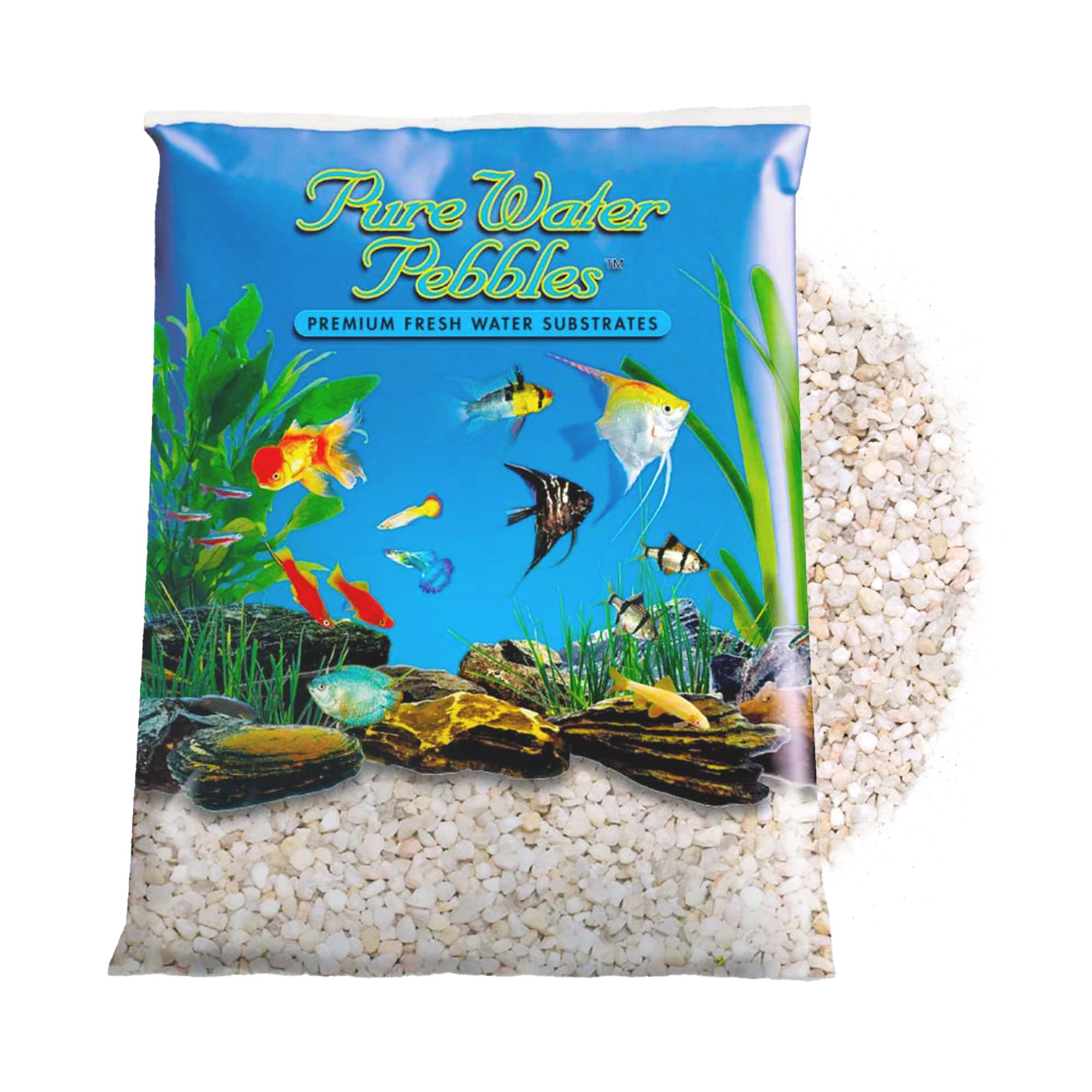 Pure Water Pebbles Carolina Aquarium Gravel, 2 Lbs - Premium Fish Tank Gravel, Decorative Aquarium Rocks For Aquarium Décor, Ideal Fish Tank Accessories