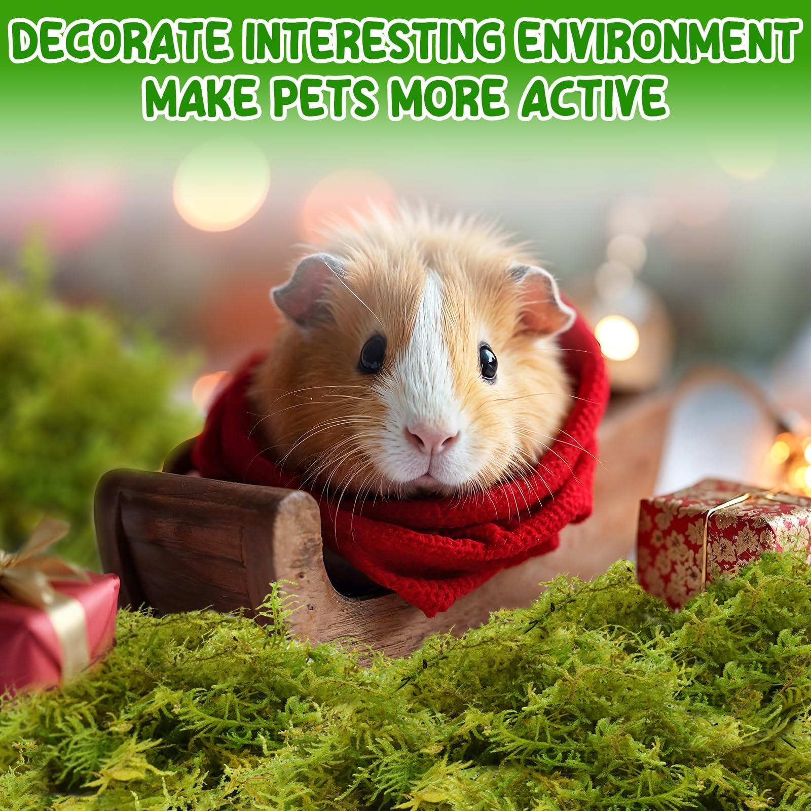 Halatool 12Qt Small Animals Bedding & Nesting Material, Forest Moss For Odor Control Rabbits Squirrels Hamsters Guinea Pigs, Sof