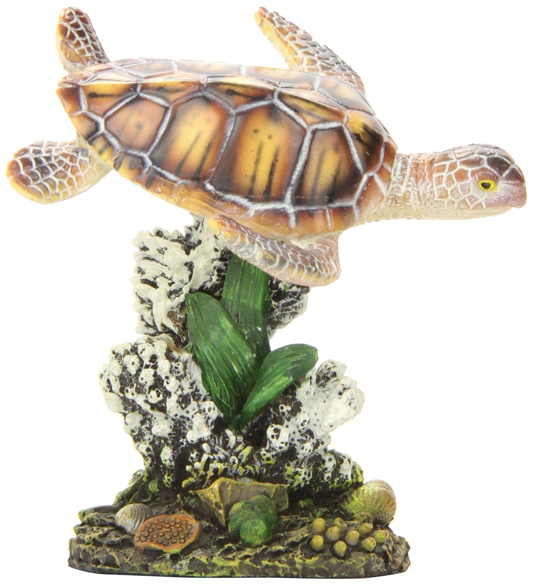Penn-Plax Swimming Sea Turtle Decor - For Aquarium Fish Tank - Resin Decoration, Small (Rr1104)