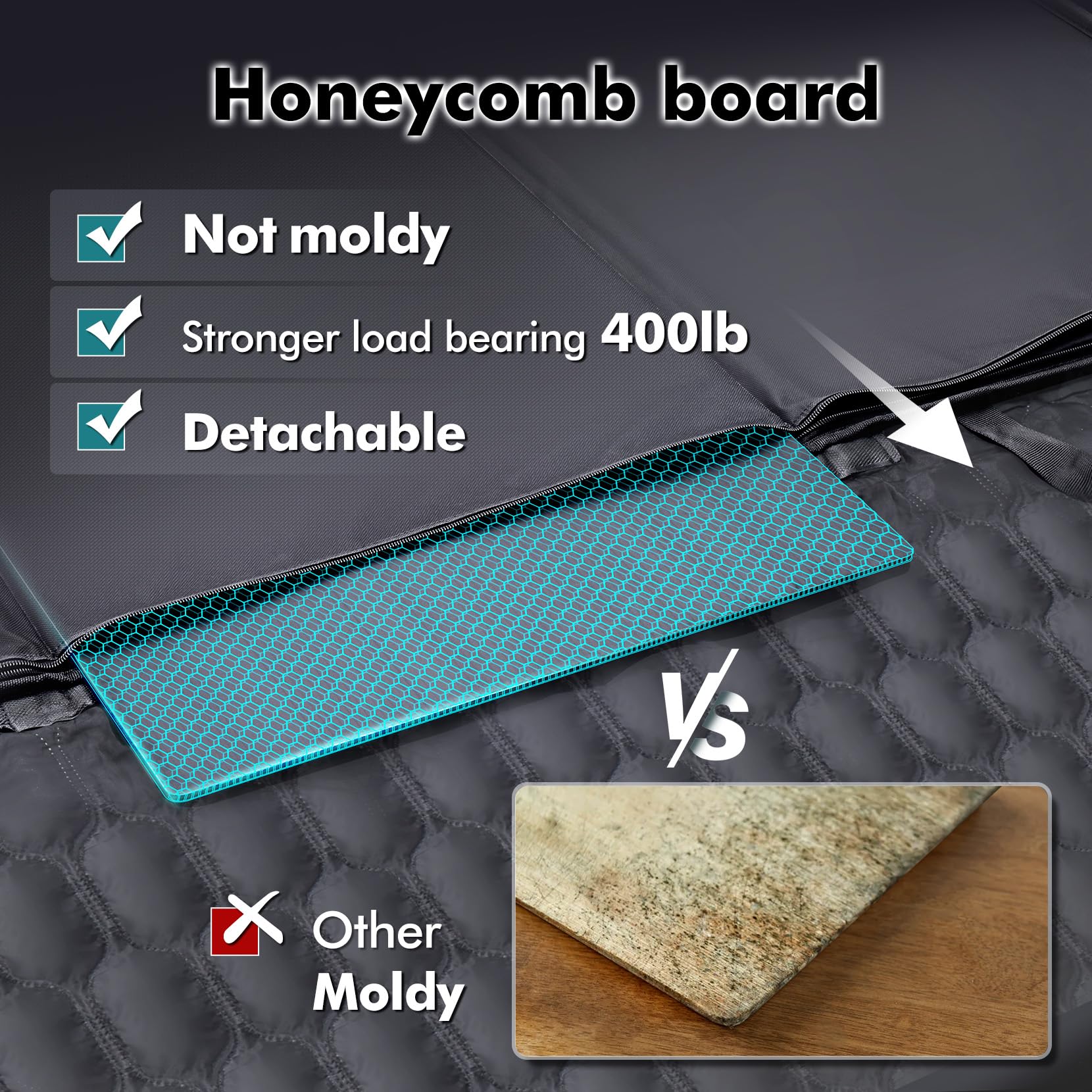 Chumajor Xl Back Seat Extender For Dogs-Supports 400Lb,Waterproof Dog Car Seat Cover Hard Bottom-Detachable,600D Heavy Duty Scra