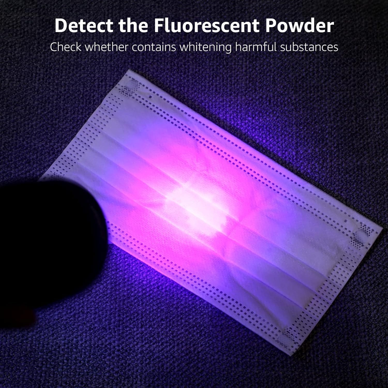Lighting EVER Black Light Flashlight, Small UV Lights 395nm, Portable Ultraviolet Light Detector for Invisible Ink Pens, Dog Cat