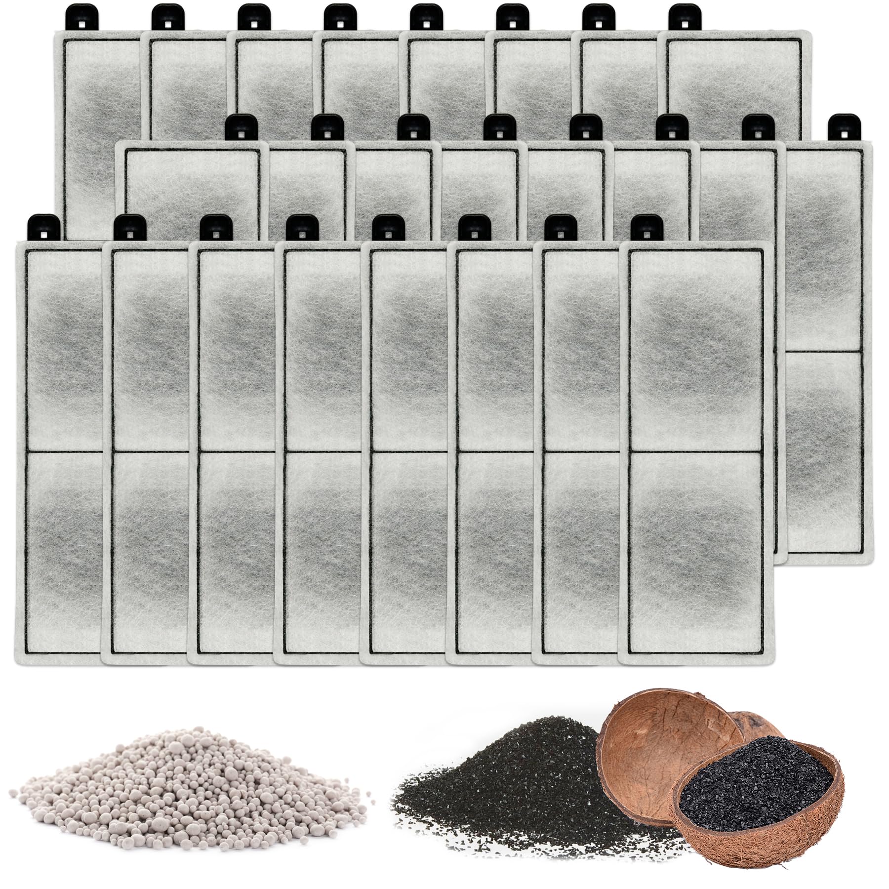 Funswtm 24-Pack Aquarium Filters Cartridge Replacement Compatible With Top Fin Rf-L Large Retreat Filter Cartridges
