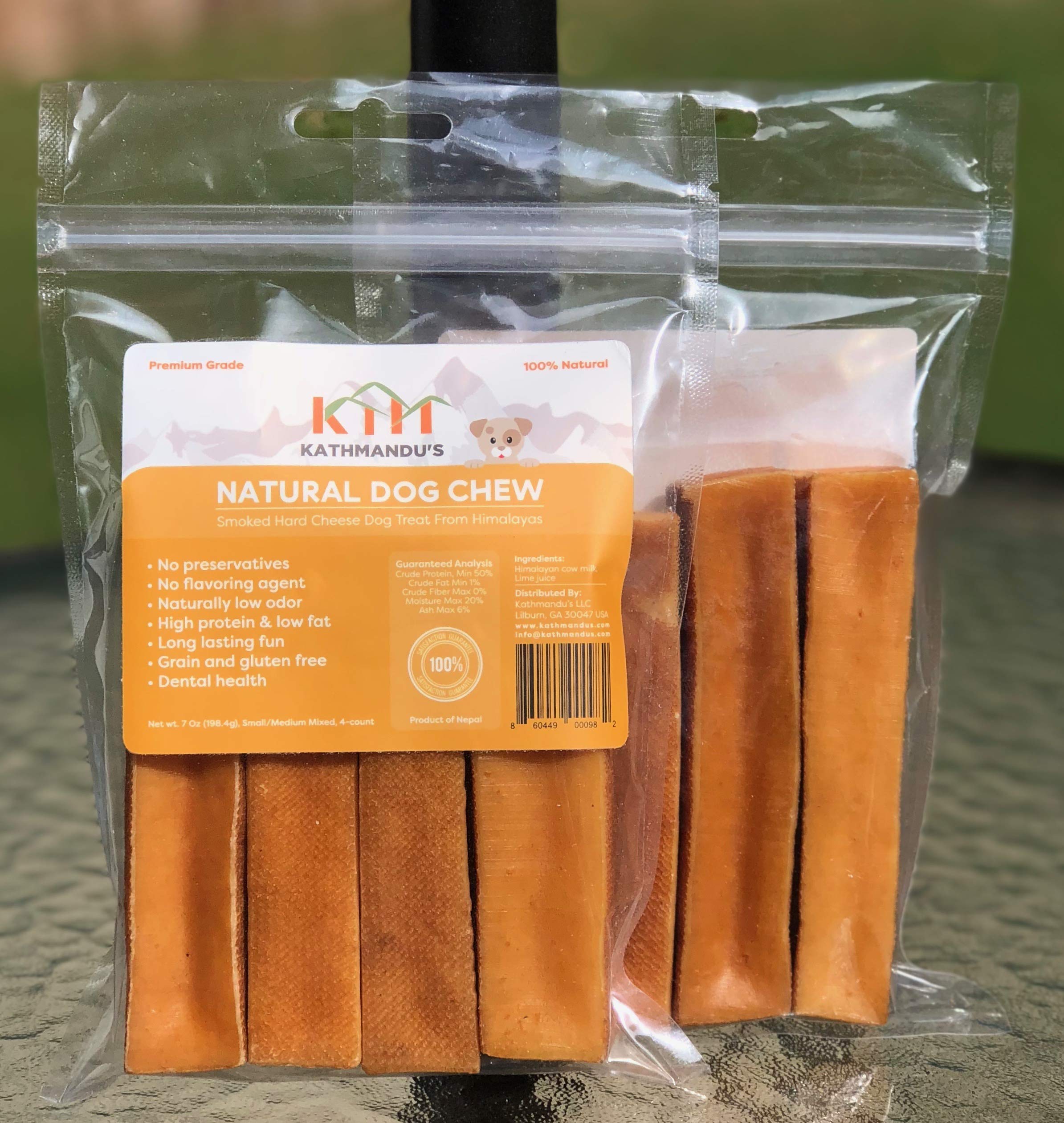 Authentic Himalayan Yak Cheese for Dogs - Small/Medium (Pack of 4) - Sourced from Pristine Himalayan Foothill, Rawhide-Free, NO 