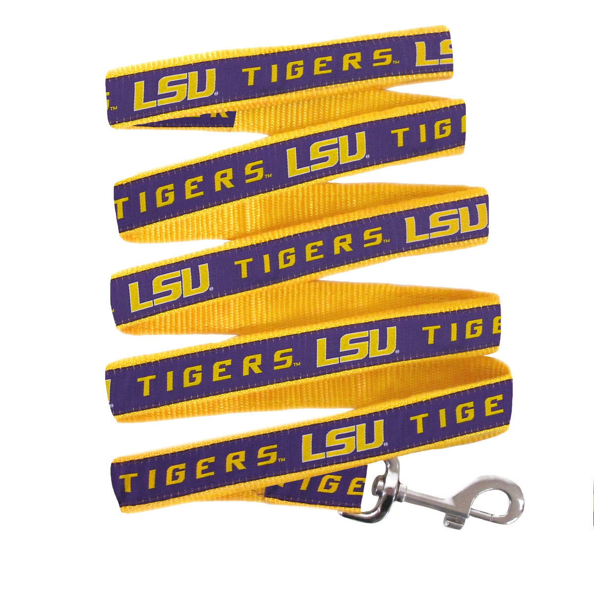 Pets First Collegiate Pet Accessories, Dog Leash, LSU Tigers, Medium