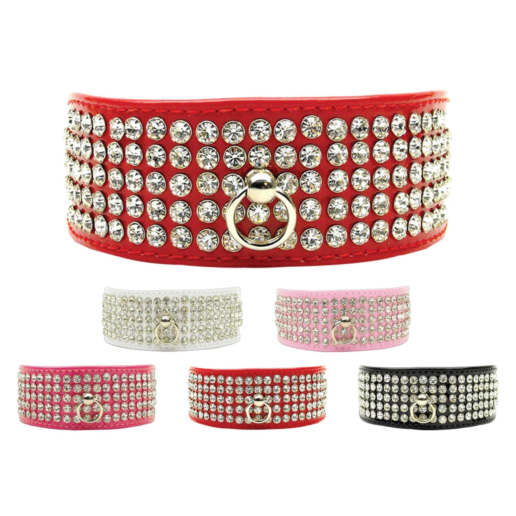 Dog Supplies Patent Jewel Mirage Red 18