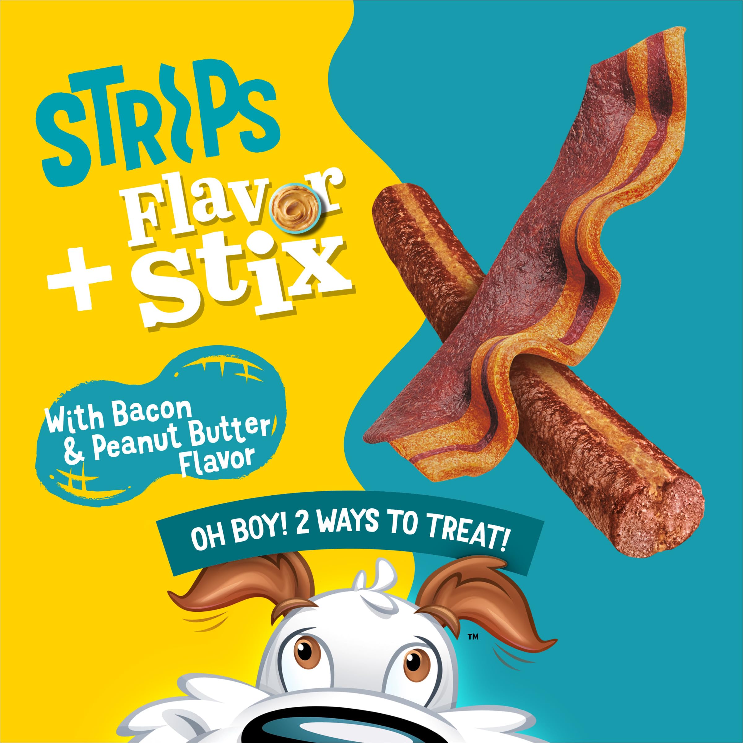Purina Beggin Flavor Stix and Strips with Bacon and Peanut Butter Flavor Treats for Dogs - 40 oz. Pouch