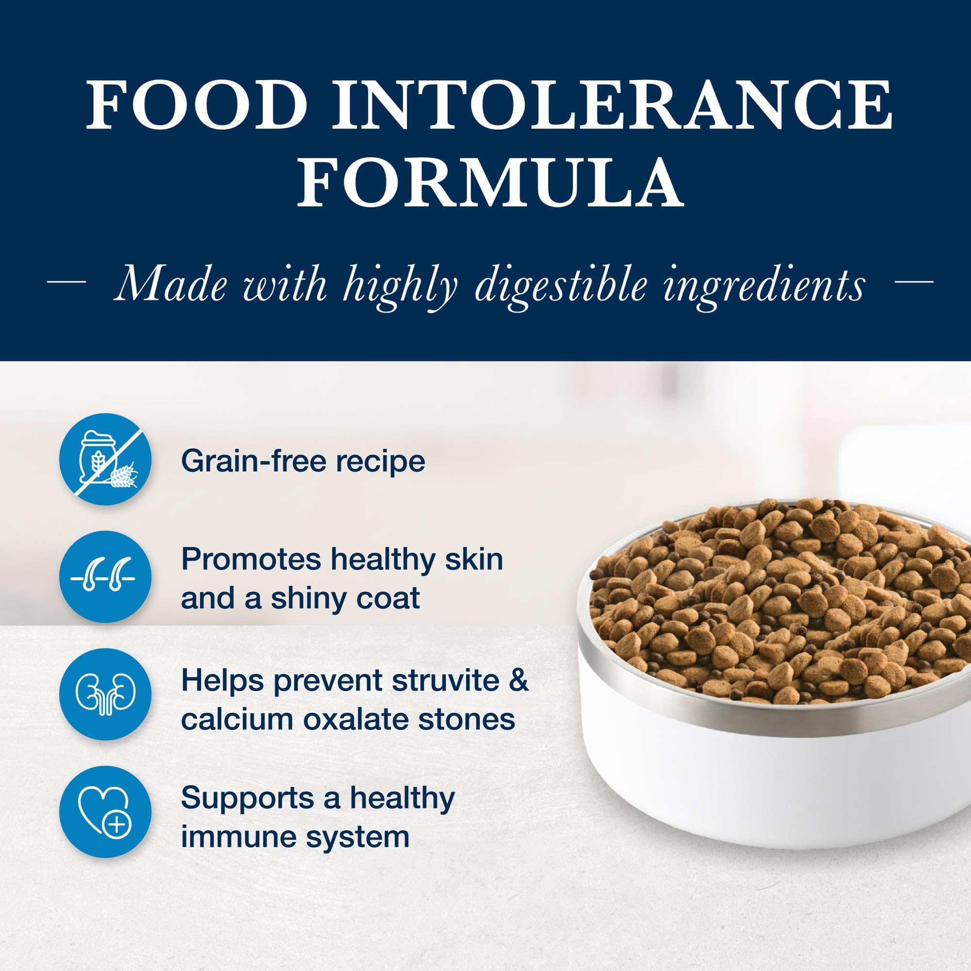 Blue Buffalo Natural Veterinary Diet HF Hydrolyzed for Food Intolerance Dry Dog Food, Veterinarians Prescription Required, Salm