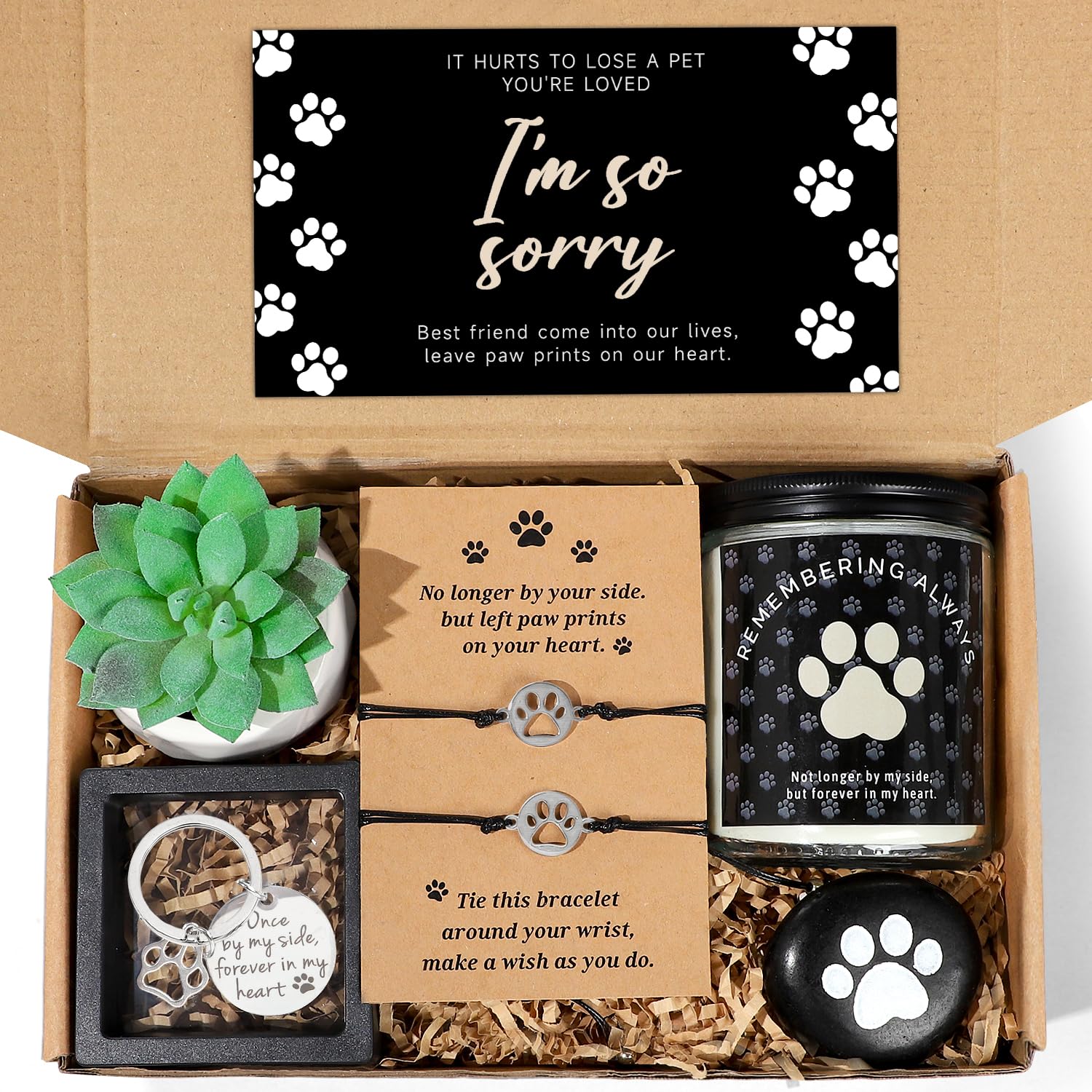Iaovueby Loss Of Dog Pet Sympathy Gift, Pet Memorial Gifts For Dogs, Loss Of A Dog Sympathy Gift Baskets, Dog Passing Away Gifts