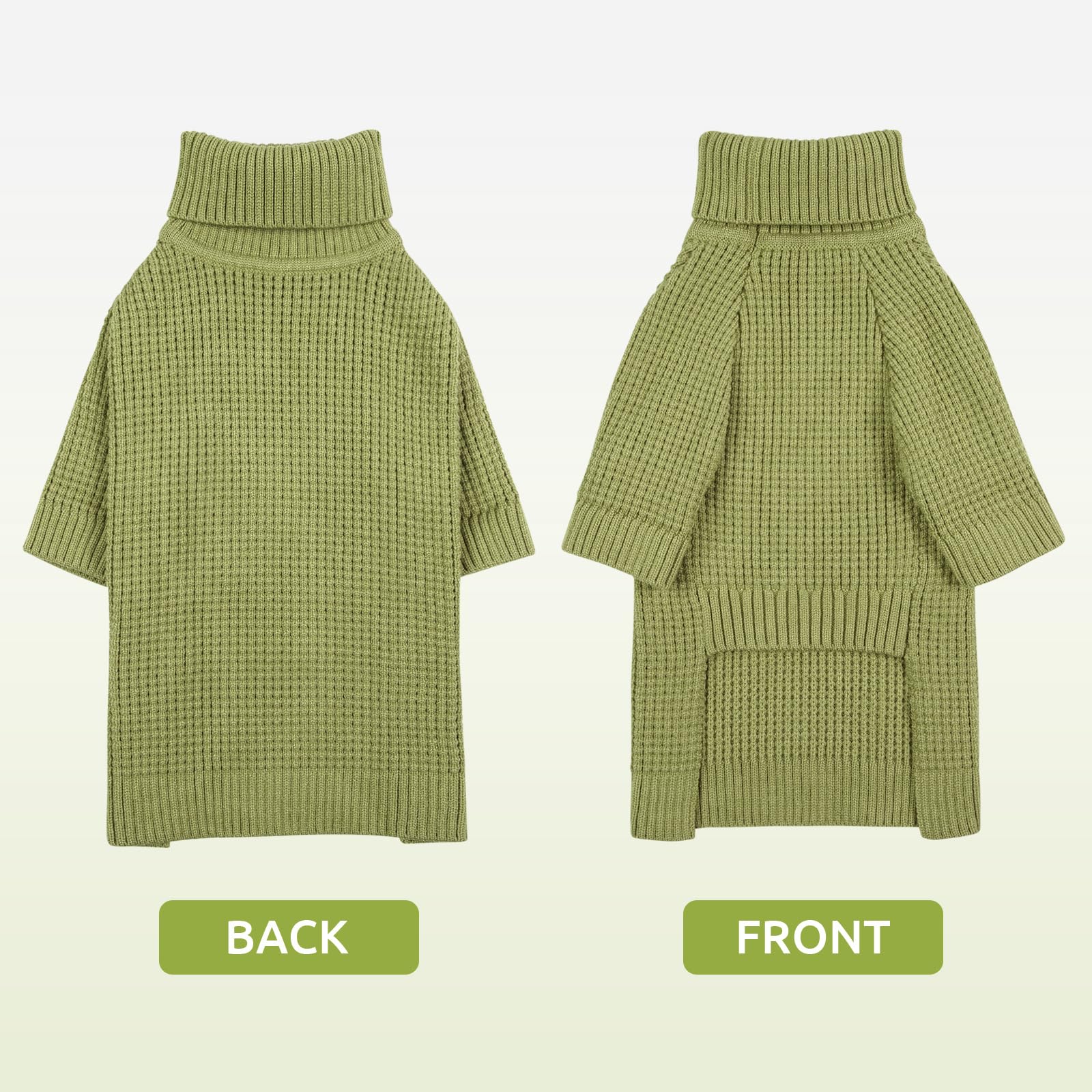 Queenmore Large Dog Sweater, Long Sleeve Dogs Sweater With Check Pattern, Fall Winter Warm Dog Sweaters For Large Breeds, Solid