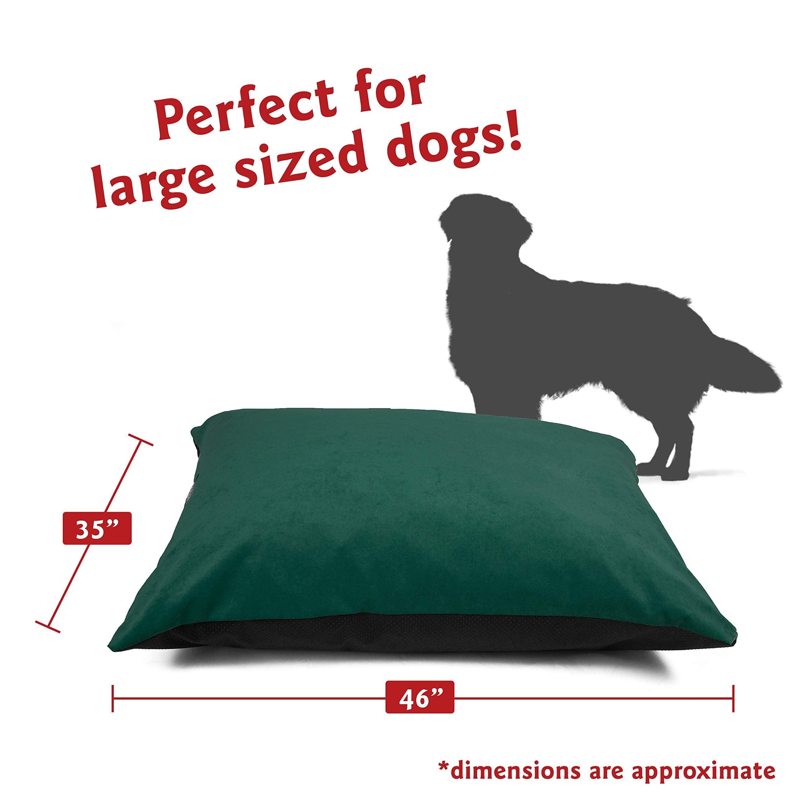 Majestic Pet Villa Marine Comfy Rectangle Dog Bed - Washable, Non Slip, Super Value Pillow & Kennel Bed - Large Breed, 46 X 35 I