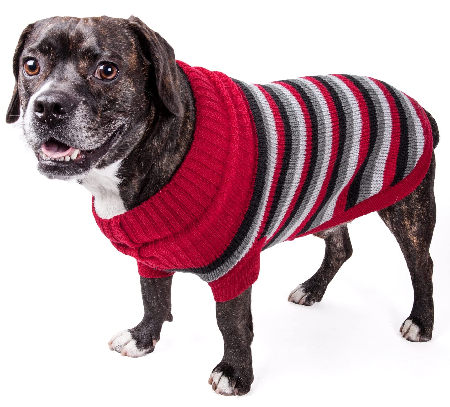 Pet Life ® Polo-Casual Lounge Pet Sweater - Designer Dog Sweater with Turtle Neck - Winter Dog Clothes Designed to Keep Warm