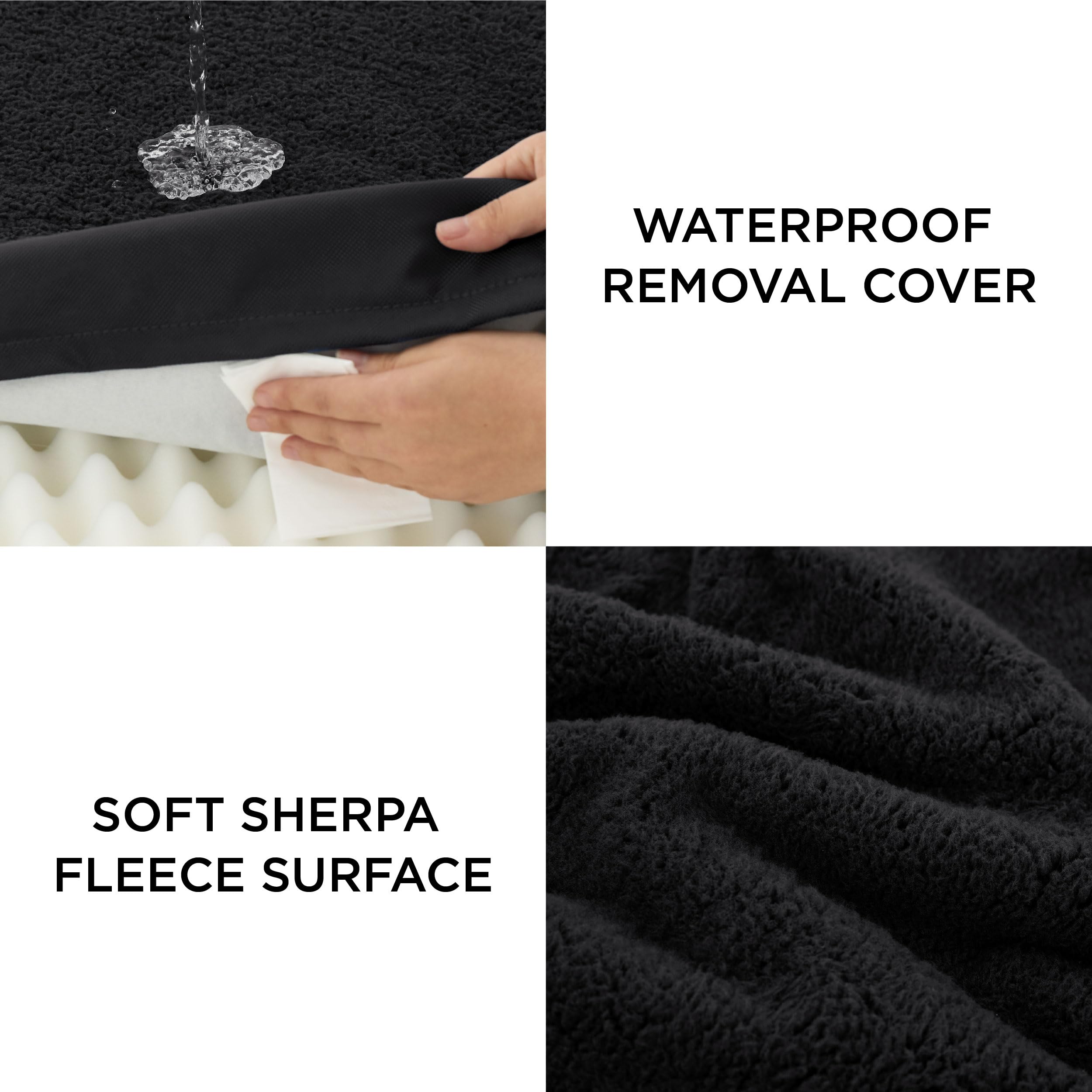 Bedsure Dog Bed For Medium Dogs - Orthopedic Waterproof Puppy Beds With Removable Washable Cover, Egg Crate Foam Pet Mat, Suitab