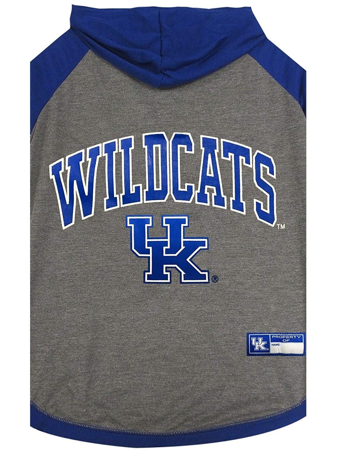 NCAA Kentucky Wildcats Hoodie for Dogs & Cats, X-Small Collegiate Licensed Dog Hoody Tee Shirt. Sports Hoody T-Shirt for Pets. C