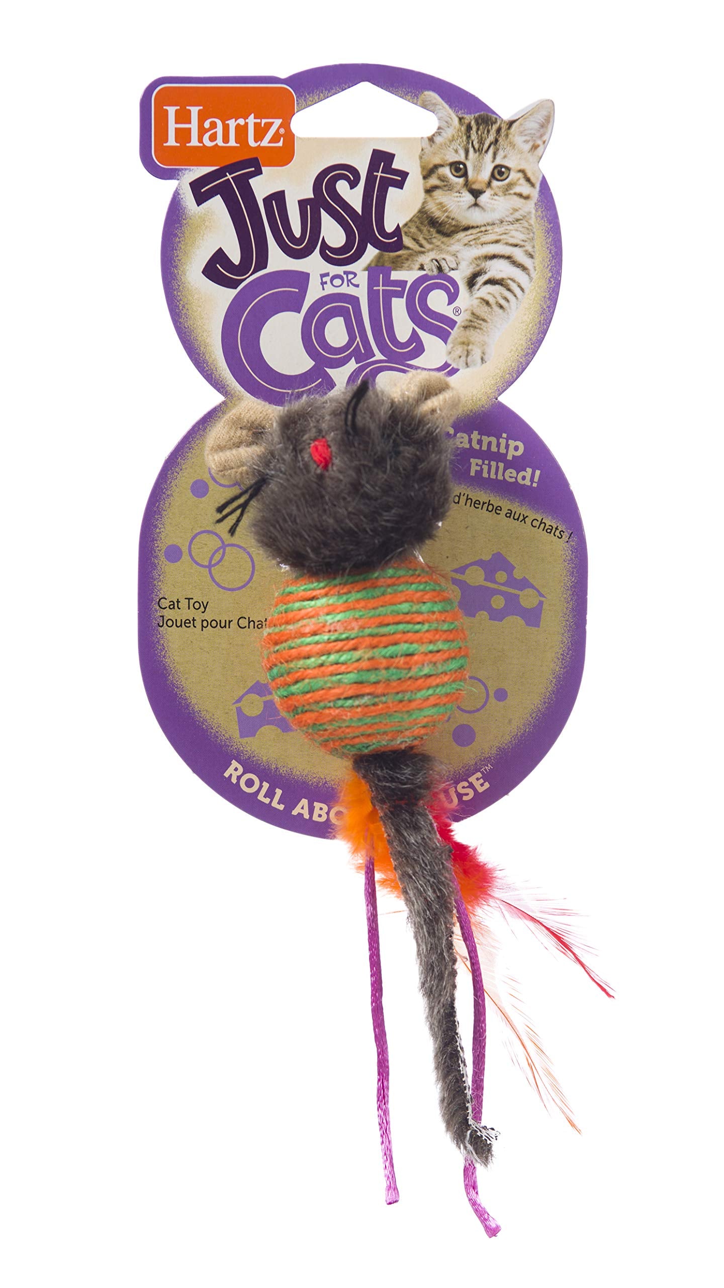 Hartz Just For Cats Roll About Mouse Catnip Toy, Swat (3270014950)