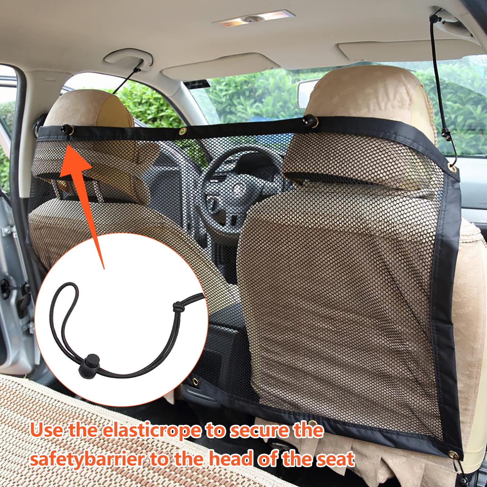Starroad-Tim Dog Car Barrier Pet Car Divider Net With Adjusting Rope And Hook Multifunctional Car Dog Guardrail Used For Suv Car