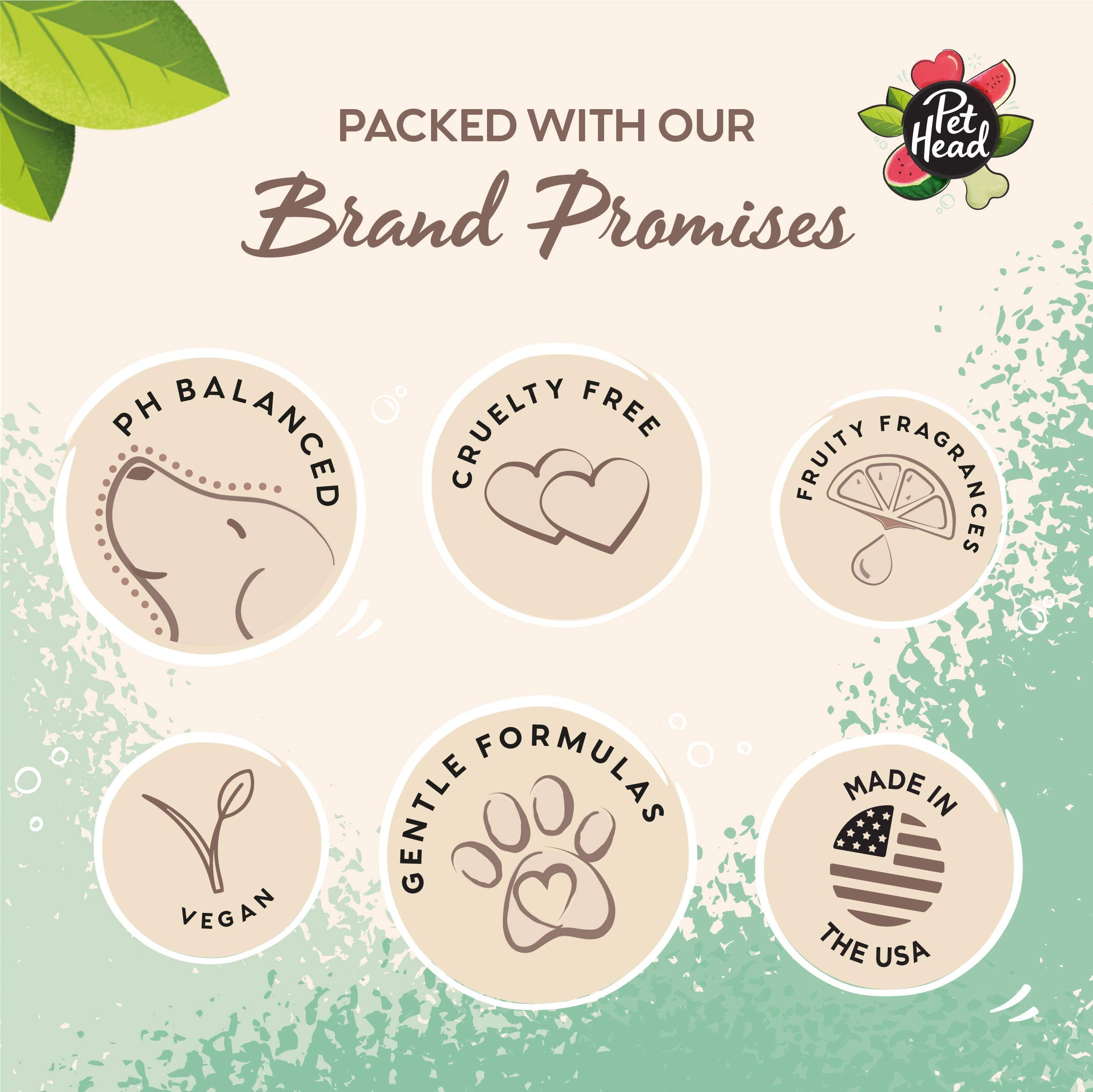 Pet Head Furtastic Dog Shampoo | Watermelon Scent | Dog Shampoo For Smelly Dogs | Knot Detangler | Care For Long, Tangly Curls & Coats | Vegan | Gentle Formula For Puppies | Made In Usa | 16 Fl. Oz.