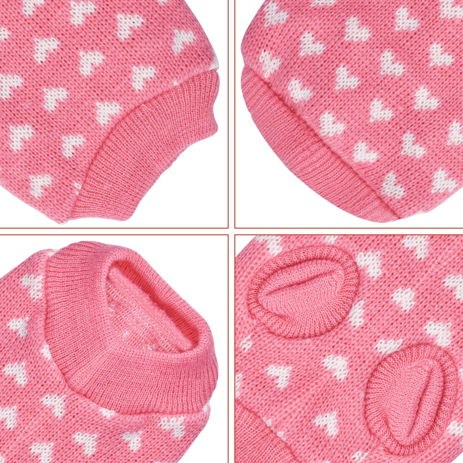 Valentine'S Day Pink Heart Pet Sweater For Dogs - Cozy Knitted Small To Medium Dog Sweaters, Adorable Puppy Cat Dogs Sweater Wit