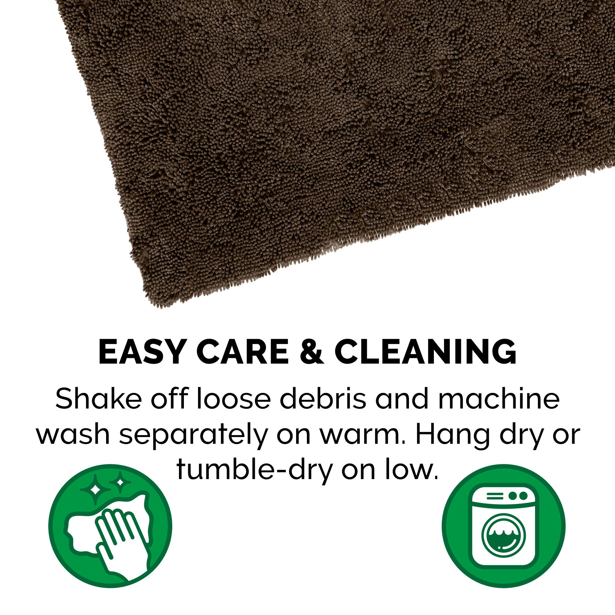Furhaven 36 x 26 Highly Absorbent Dog Door Mat for Muddy Paws, 100% Washable, Perfect for Entryway, Kitchen, & Bathroom Use - Ch
