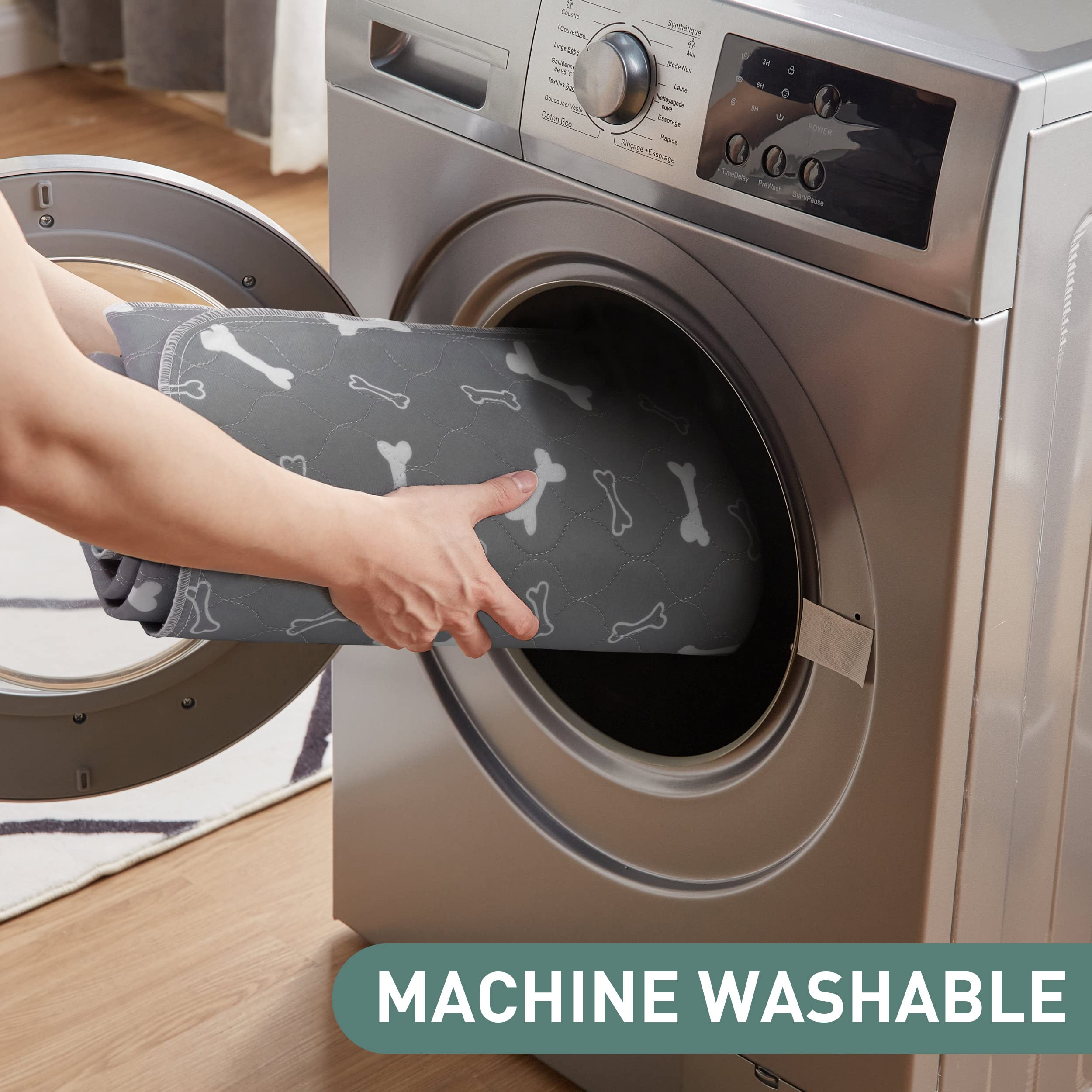 Eterish Reusable Washable Pee Pads For Dogs Small/Large/Extra Large 18'' X 24'' 2 Pack, Absorbent Pet Puppy Dog Training Pads No