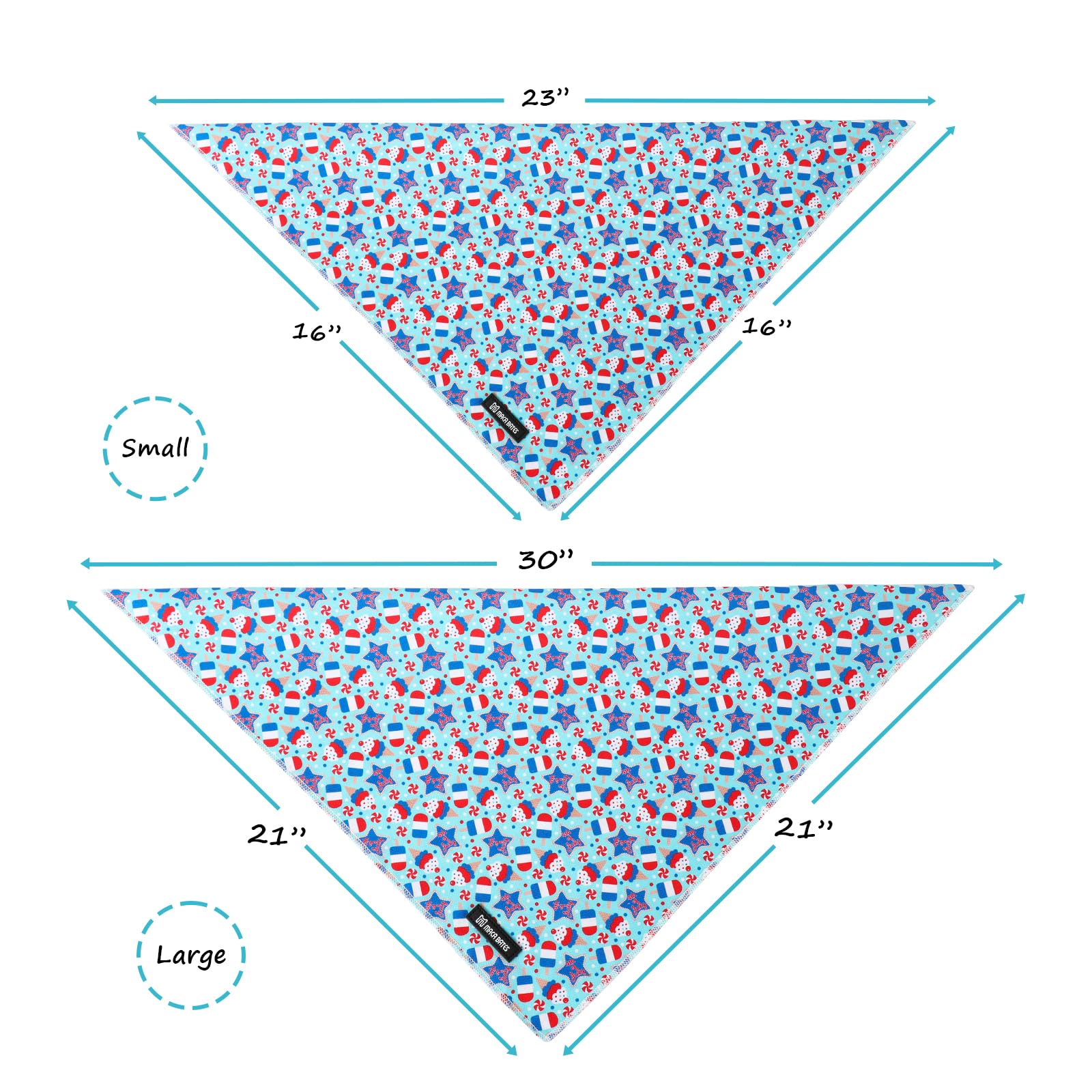 Maca Bates 4Th Of July Dog Bandana American Flag Triangle Usa Scarf Patriotic Handkerchief Soft Cotton Cute Adjustable Puppy Ban