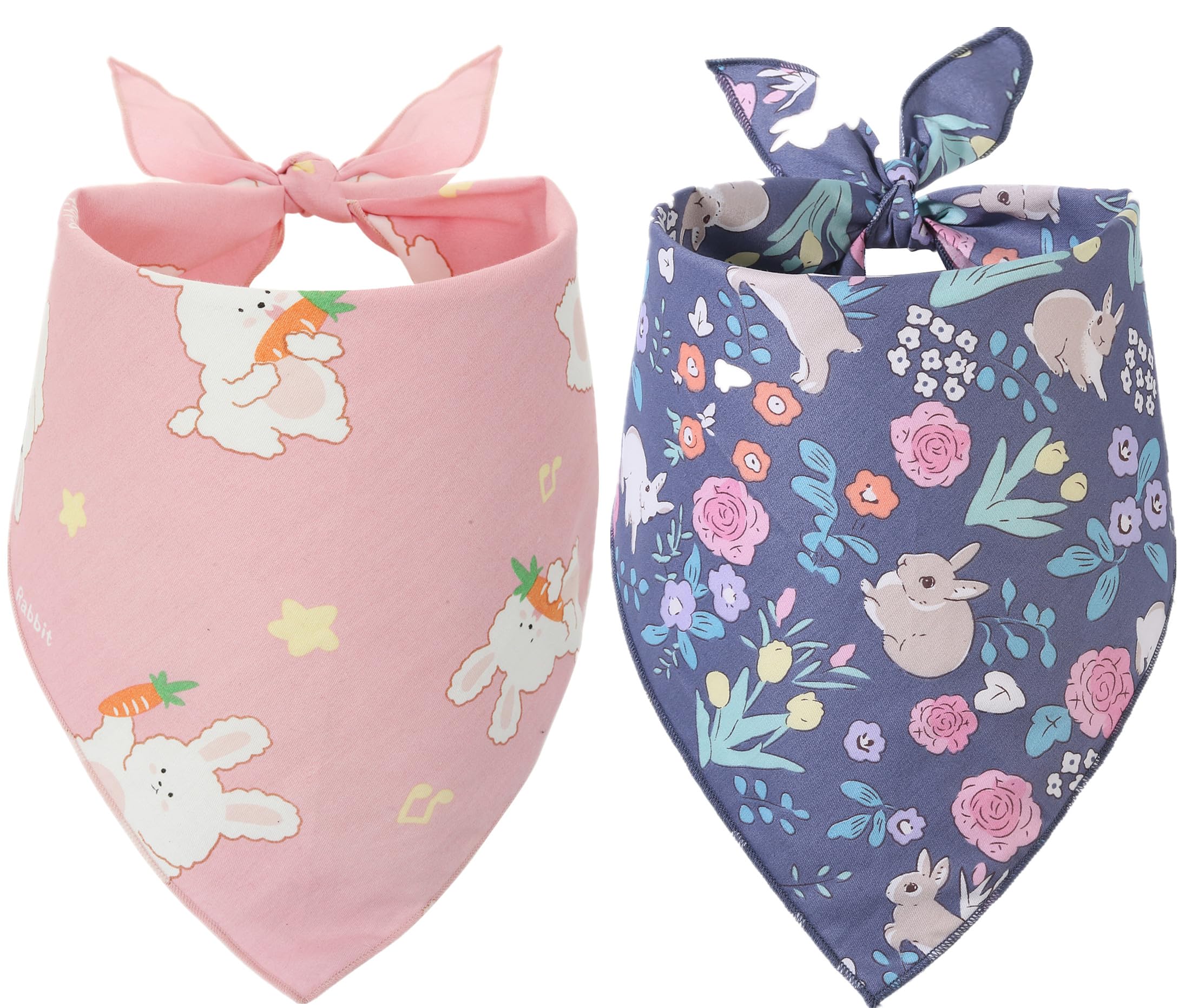 2 Pack Easter Dog Bandana - Triangle Bib Pet Scarf Accessories For Spring