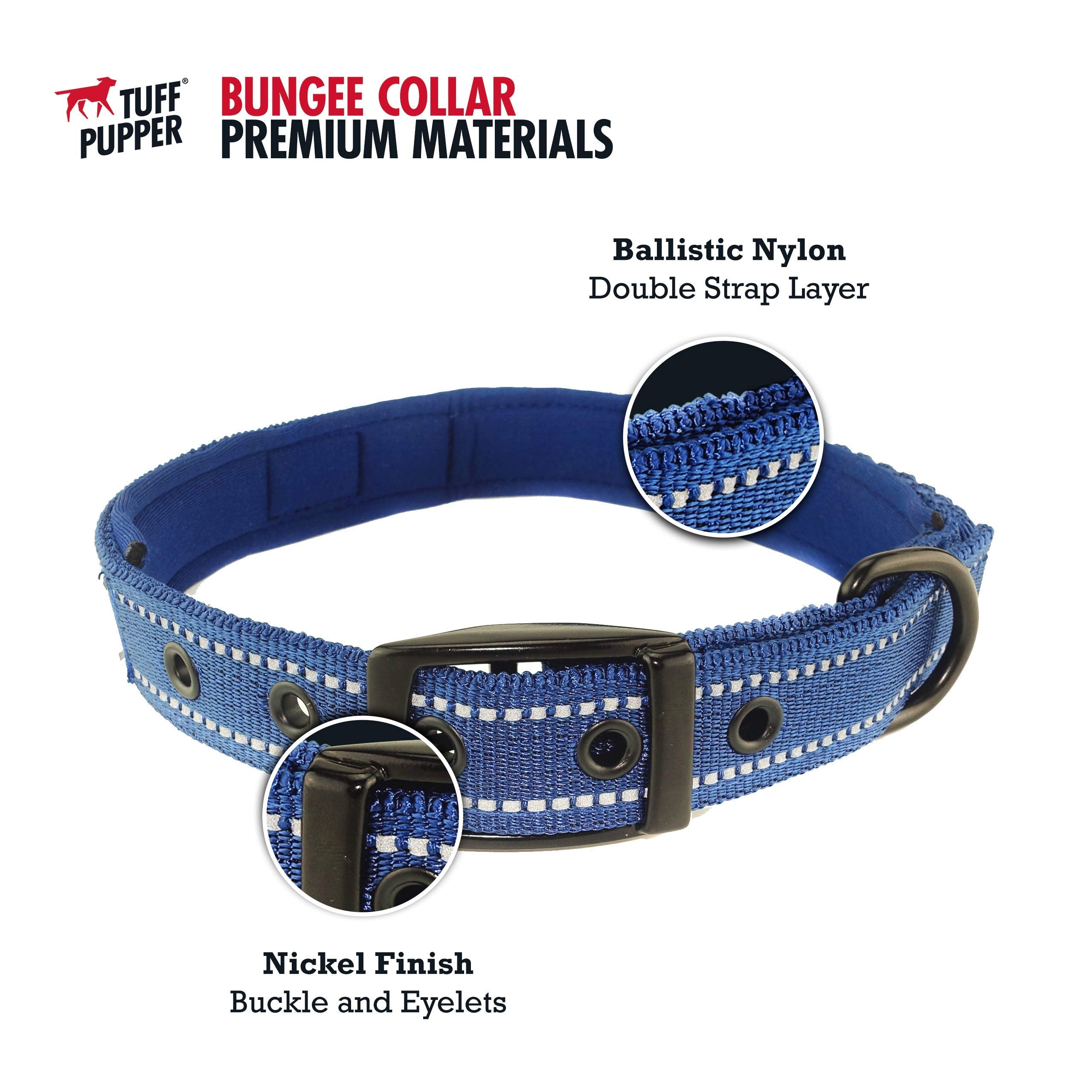 Heavy Duty Dog Collar With Handle | Ballistic Nylon Heavy Duty Collar | Padded Reflective Dog Collar With Adjustable Stainless Steel Hardware | Convenient Sizing For All Breeds