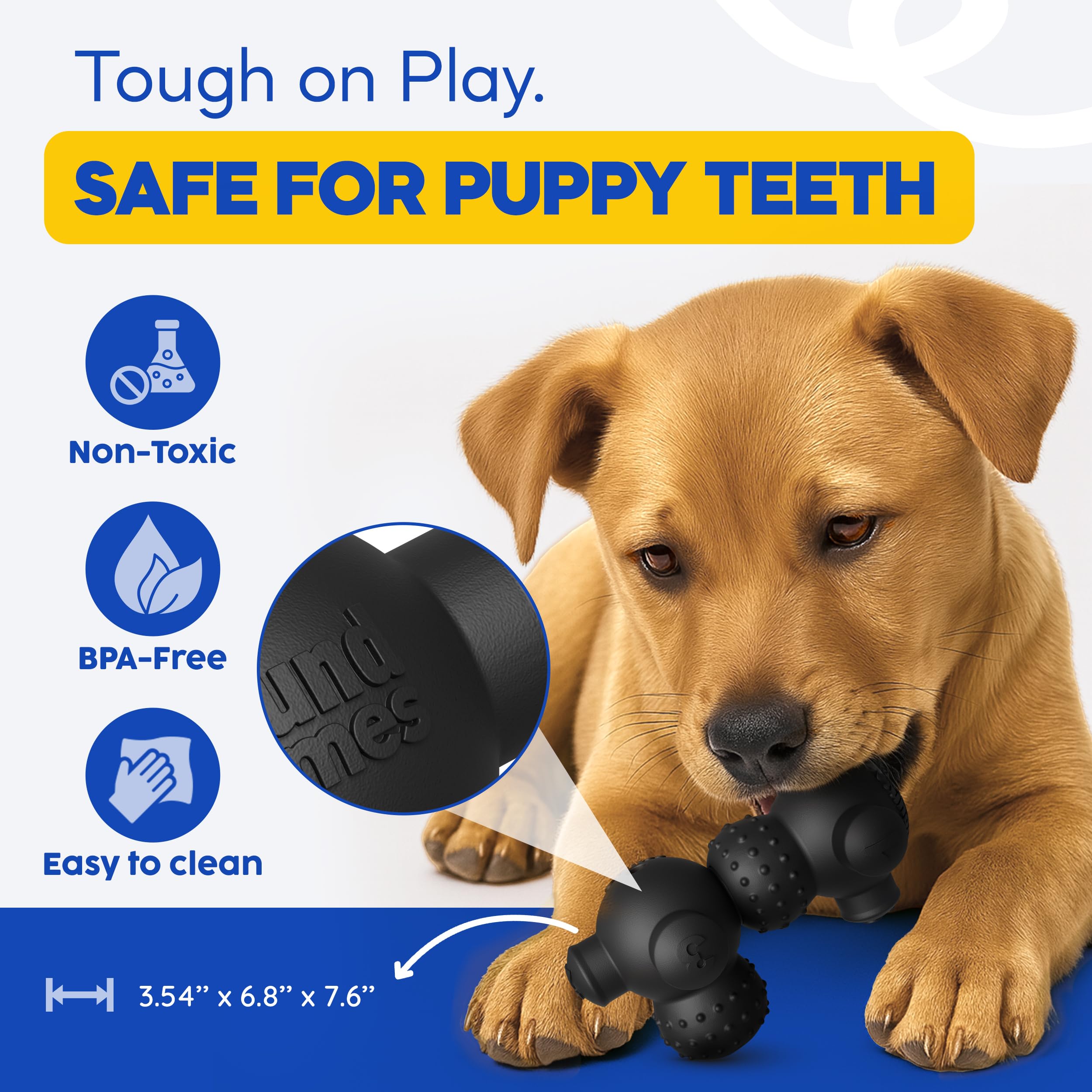 HOUNDGAMES Puppy Puzzle Toys, Treat Dispensing Dog Puzzle, Level 4 Enrichment Toys for Smart Puppies, Small and Medium Dogs, 2 P