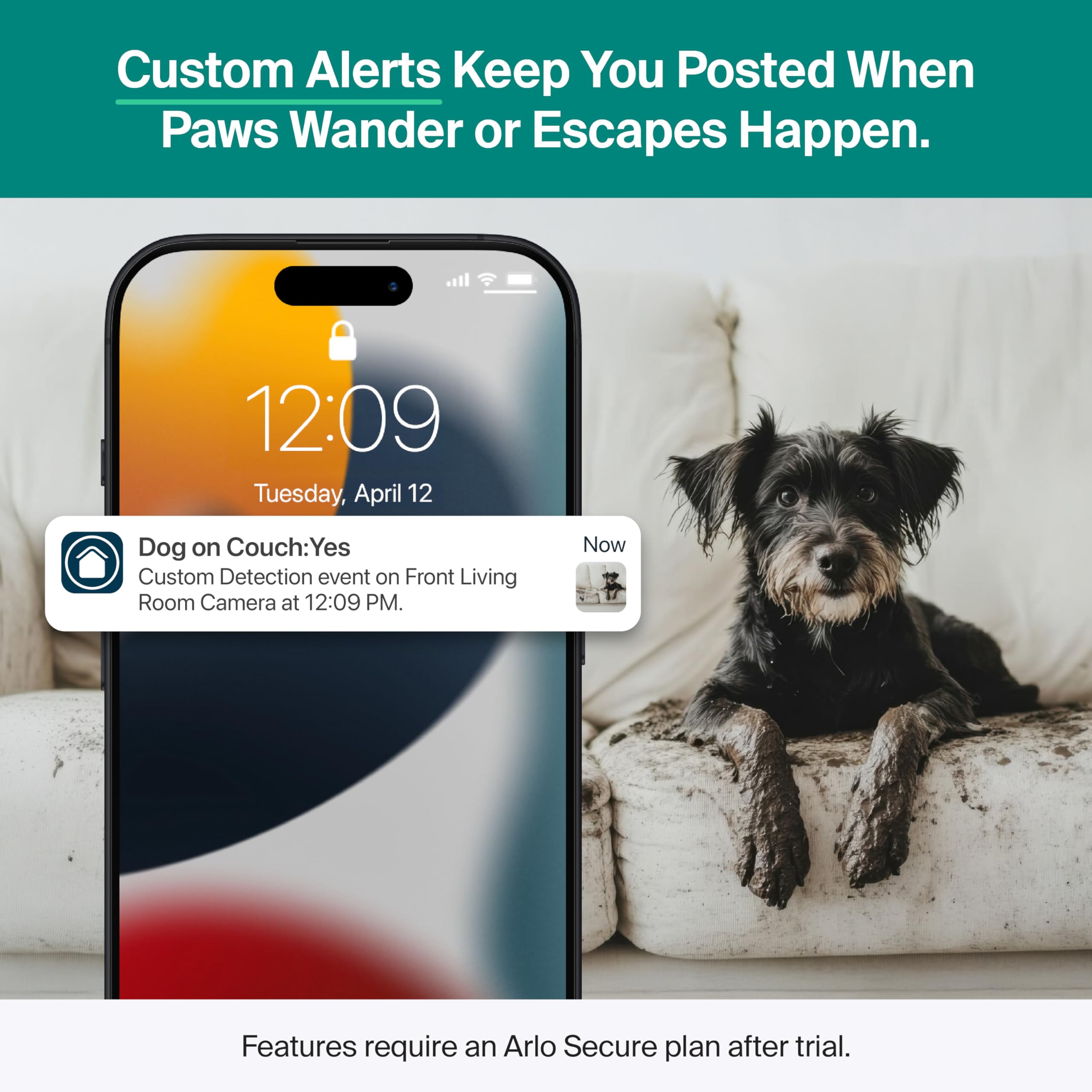 Arlo Essential Indoor Pan Tilt Security Camera 2K (2025 Release) - Wired Plug-in Power, Person Recognition, Animal Detection, An