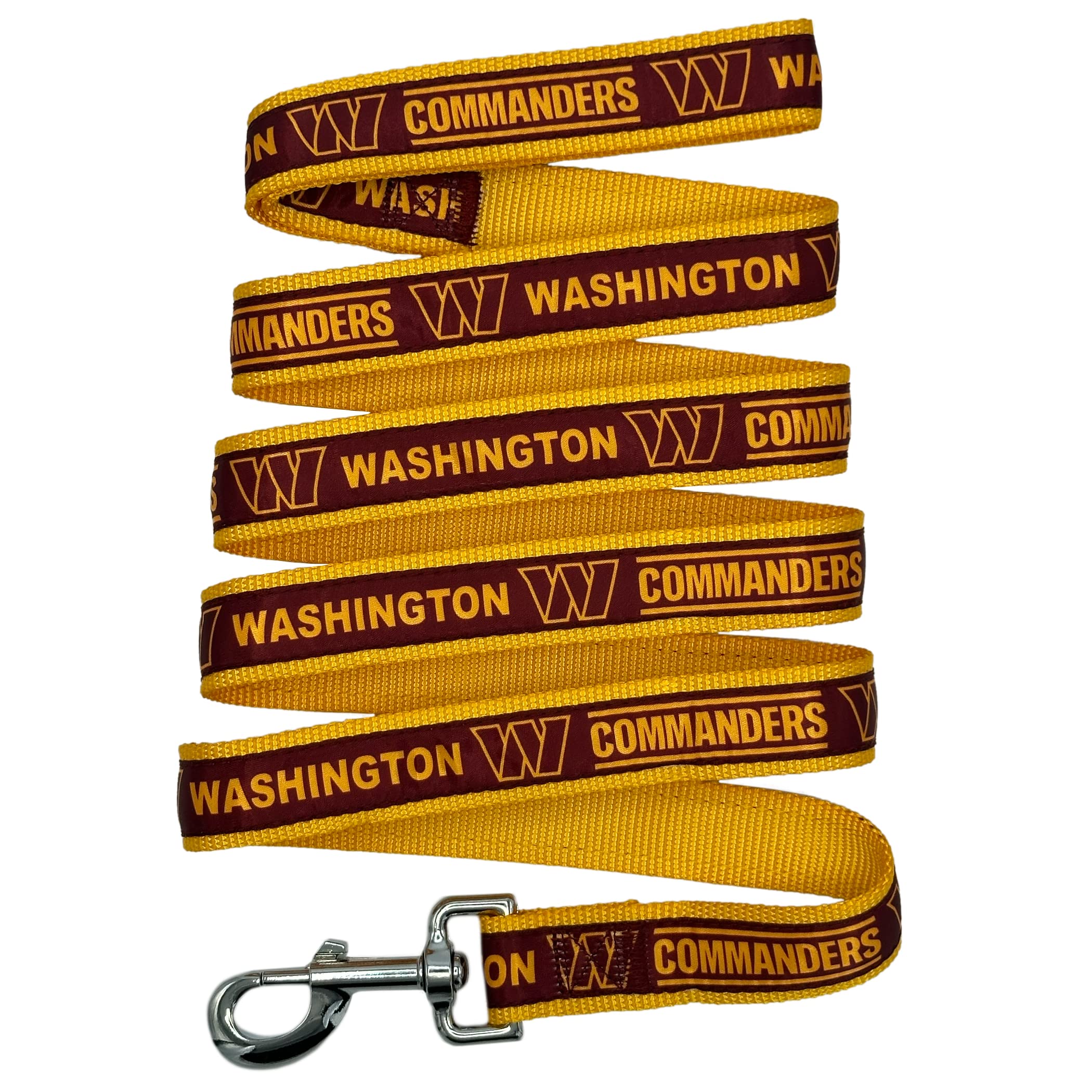 Nfl Pet Washington Commanders Dog Leash, Medium Football Team Leash For Dogs & Cats - Shiny & Colorful, Licensed By The Nfl