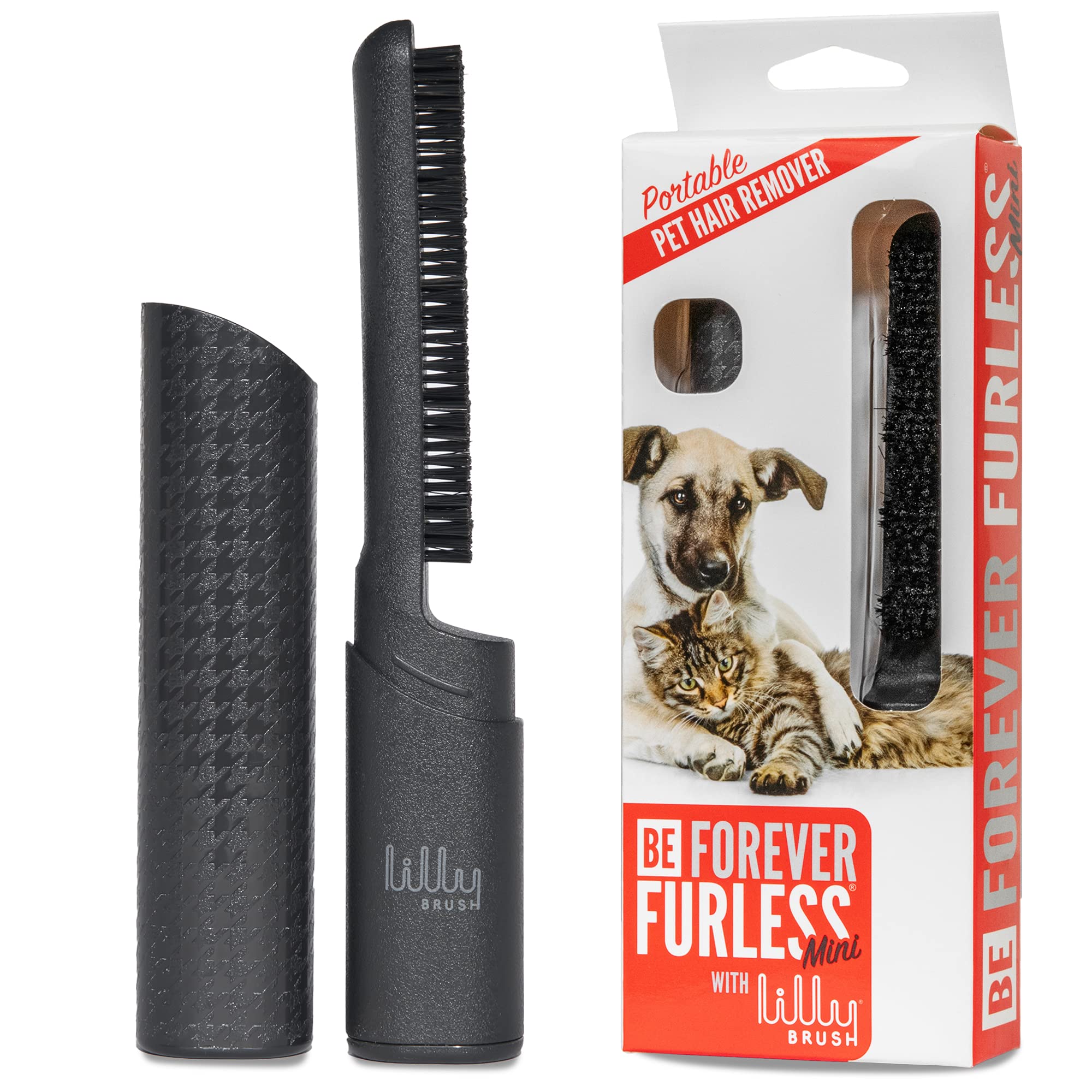 Lilly Brush Forever Furless Mini Pet Hair Remover Brush | Portable Lint Roller Replacement for Clothes, Furniture, Fabric & Rugs