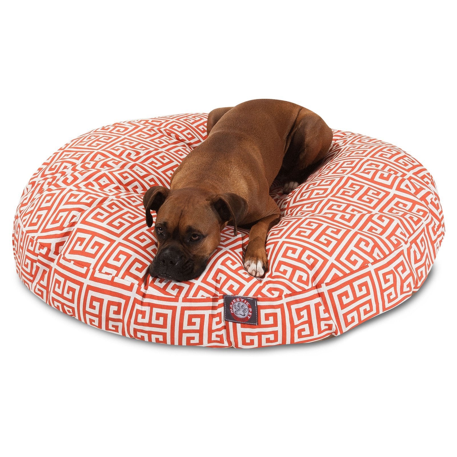 Grey Towers Medium Round Indoor Outdoor Pet Dog Bed With Removable Washable Cover By Majestic Pet Products
