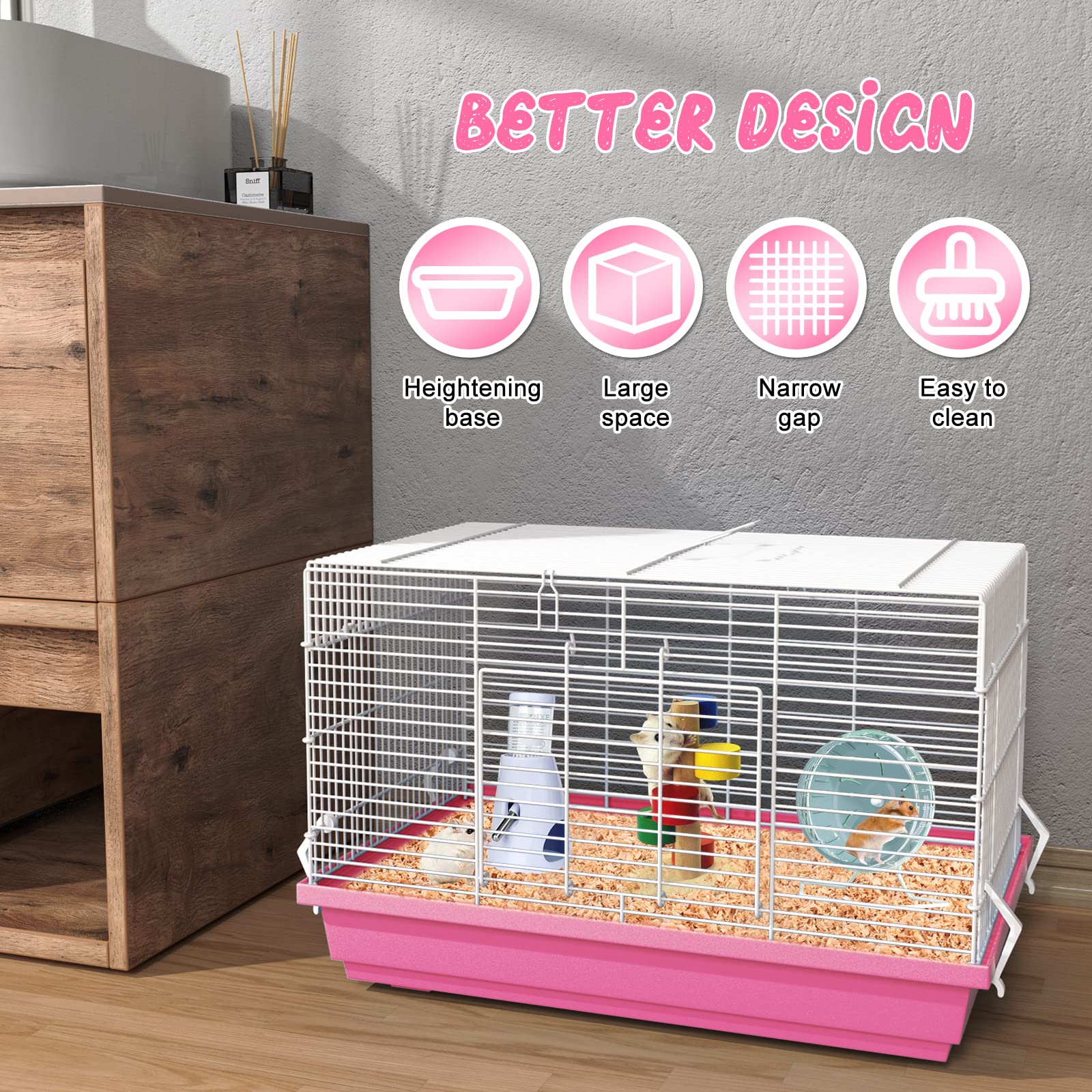 Pronetcus Hamster Cage For Hamsters, Gerbils, Mice, Rats, Small Guinea Pigs And Other Small Animals.