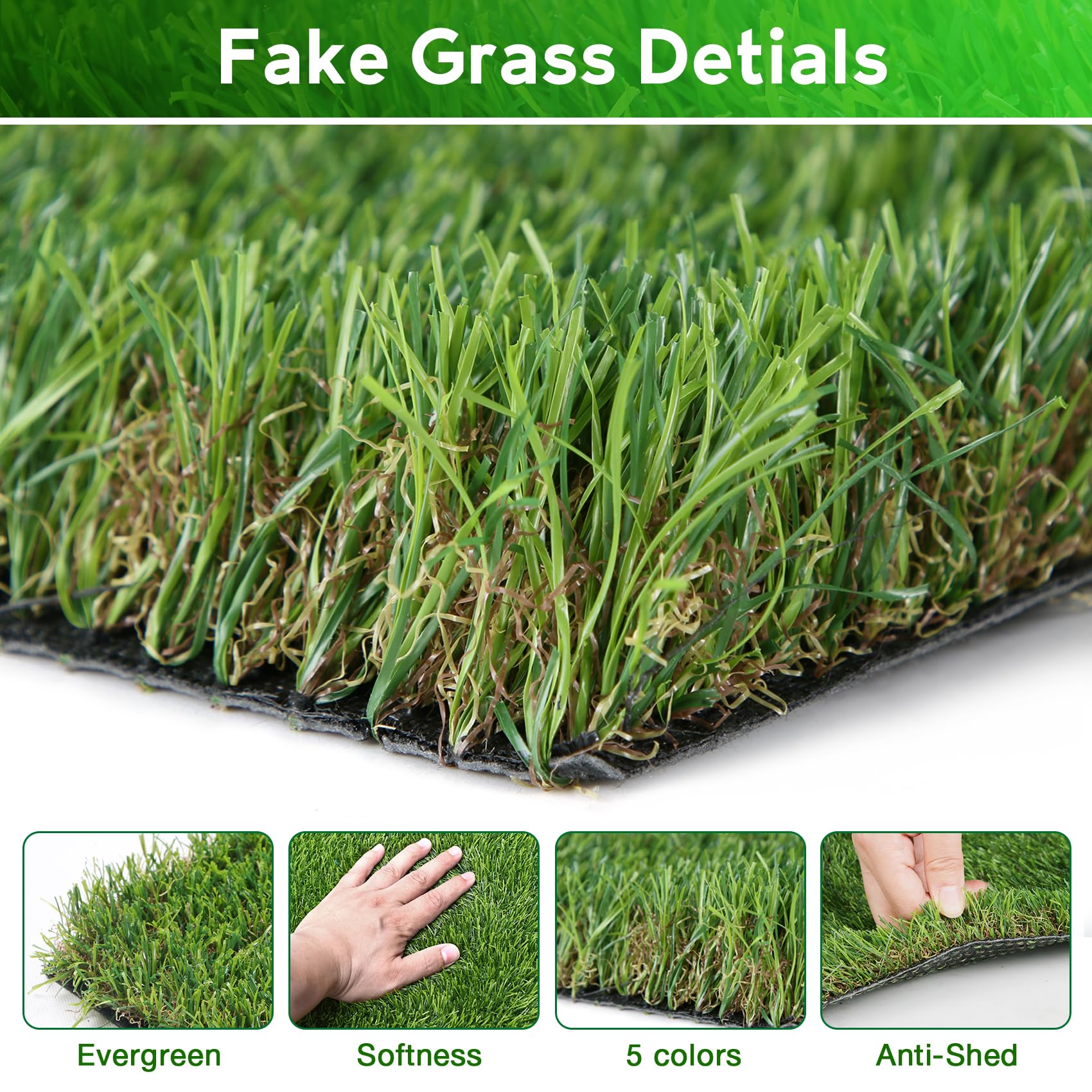 Xlx Turf Extra Thick Outdoor Turf, Large Fake Grass Pad For Dogs Potty Kennel Patio Balcony, 6 Ft X 10 Ft