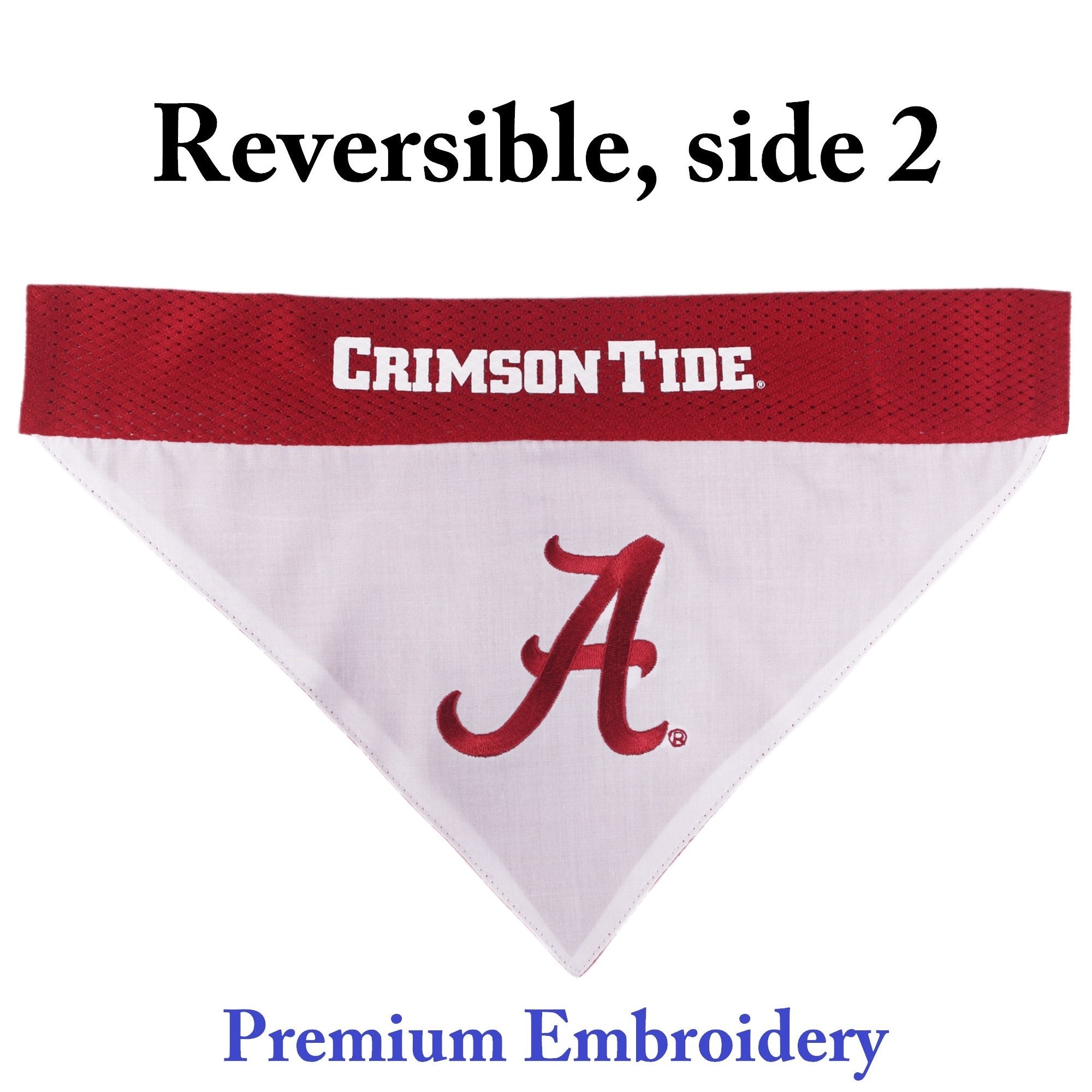 Pets First Collegiate Pet Accessories, Reversible Bandana, Alabama Crimson Tide, Large/X-Large