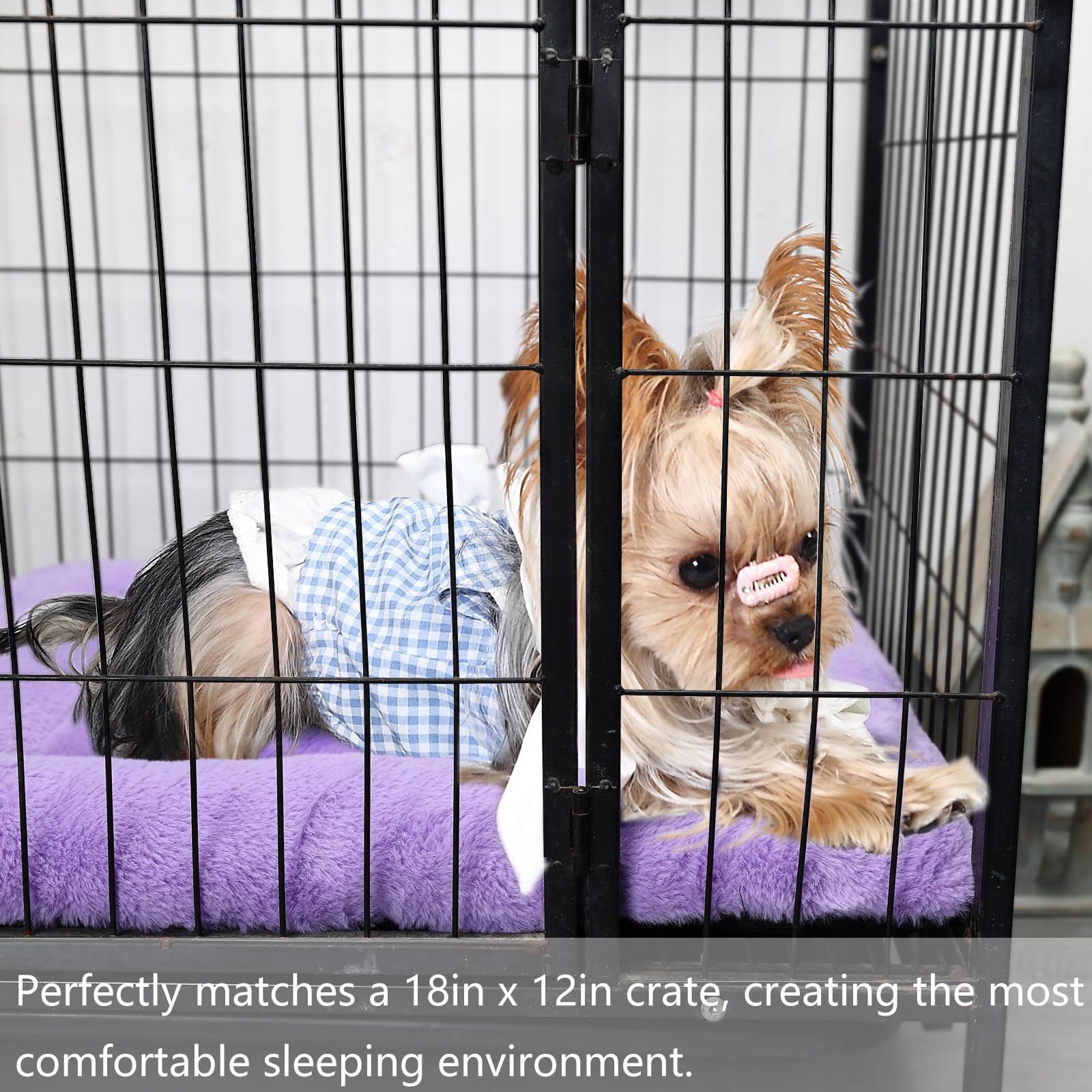 Extra Small Dog Bed For Crates 18 Super Soft Plush Indoor Pet Bed For Dogs, Puppies, Cats, And Rabbits Purple