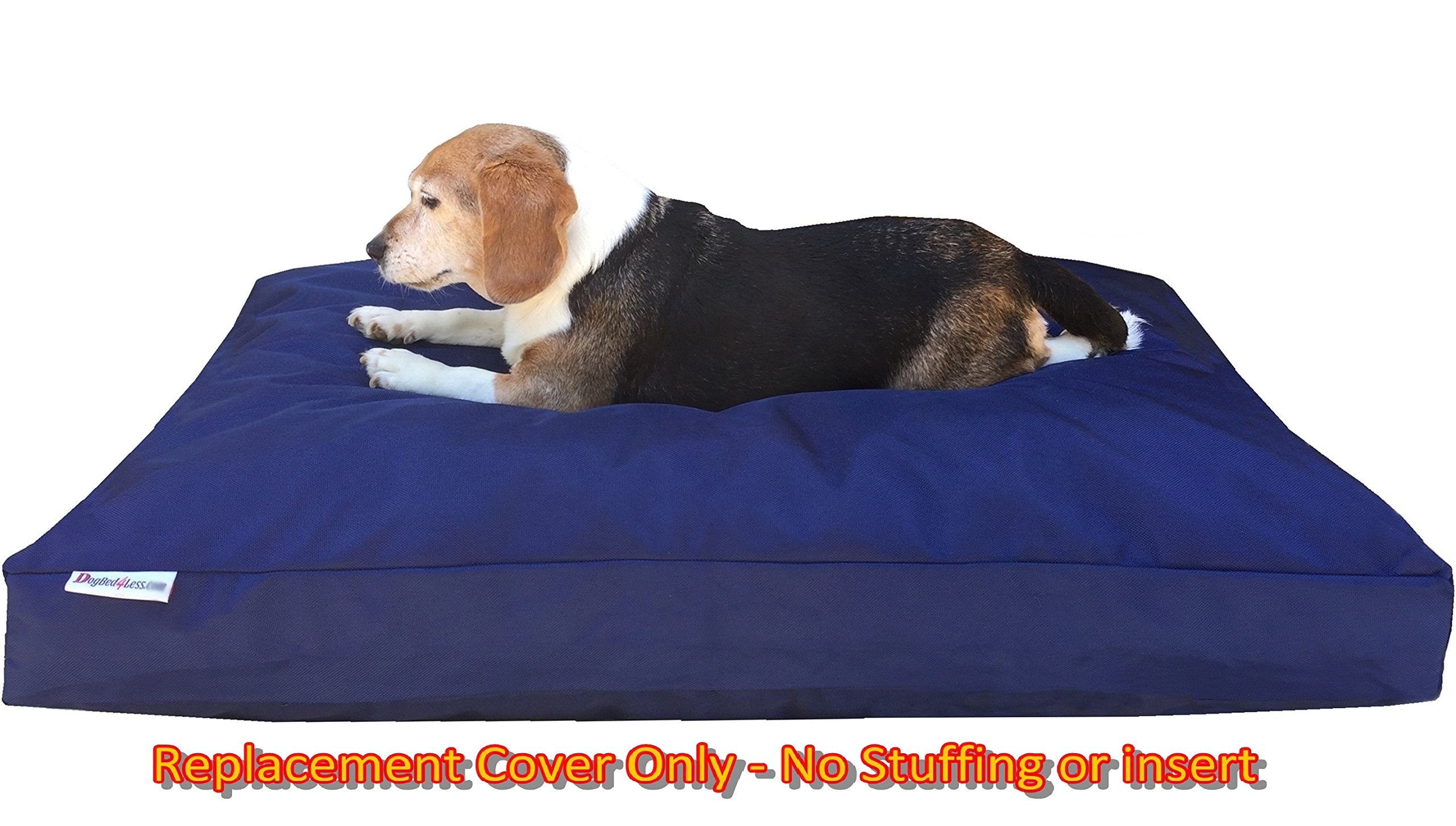 Dogbed4less XL Dog Bed Replacement Cover - 1680 Ballistic Nylon, 47x29x4 Inches, Navy Blue, Model B47X29NC