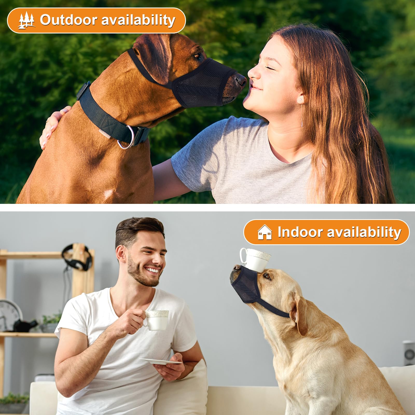 Yingphia Dog Muzzle, Soft Mesh Muzzle For Small Medium Large Dogs,Chihuahua German Shepherd Bulldog,Breathable And Drinkable Muz