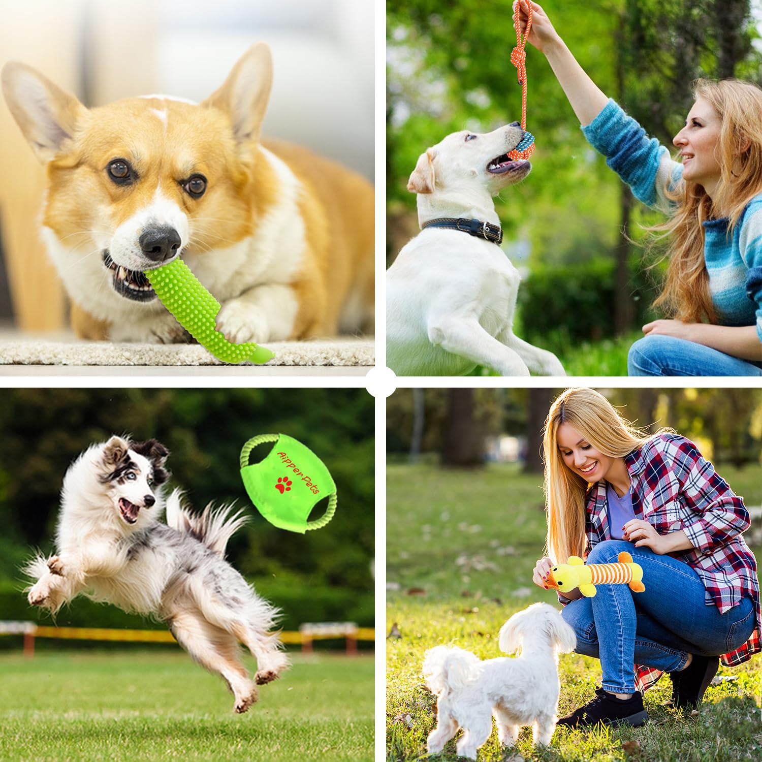 Aipper Dog Puppy Toys 25 Pack,Puppy Chew Toys For Fun And Teeth Cleaning,Dog Squeak Plush Toys, Squeaky Toy Balls, Tug Of War Toys, Puppy Teething Toys, Dog Rope Toys Pack For Puppy To Small Dogs