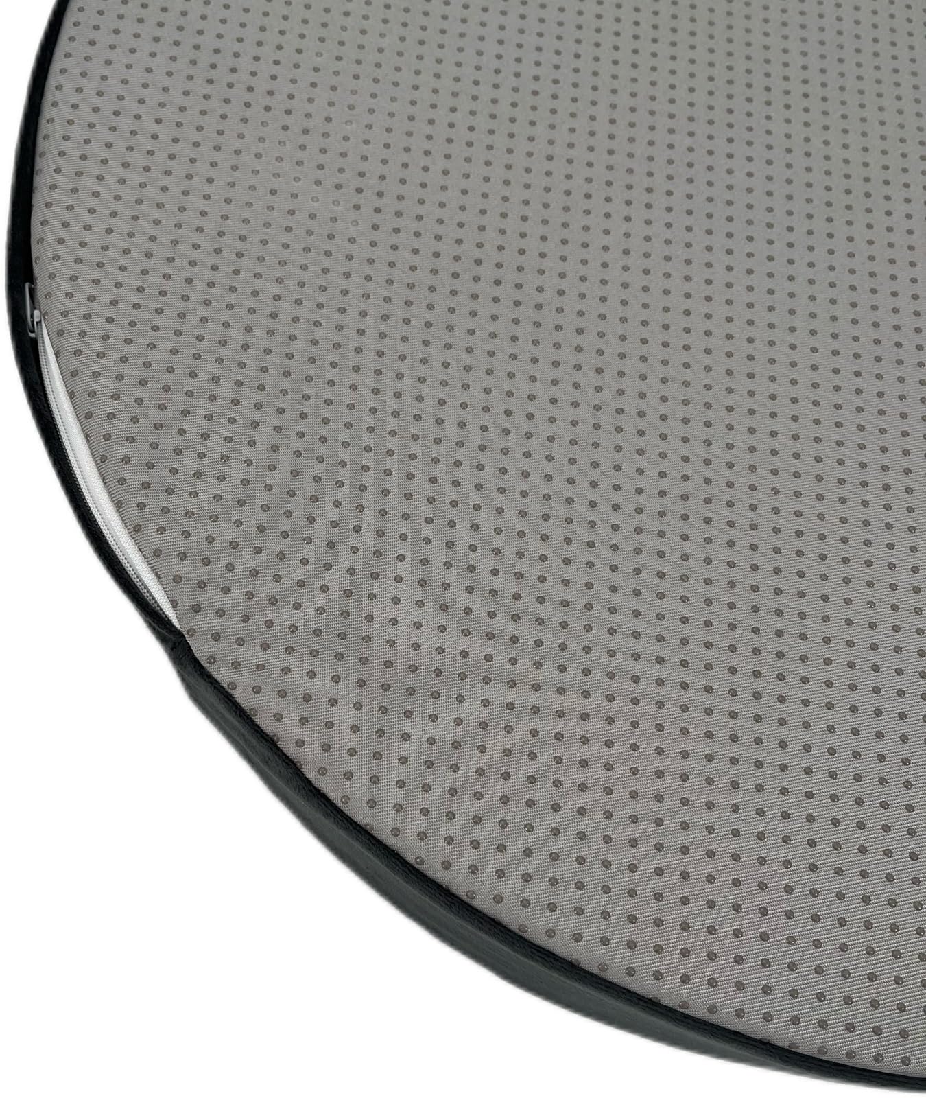 Eechicspace Waterproof Round Dog Bed With Washable Removable Cover & Liner Grey Velvet Orthopedic Foam Pad 20 Inch