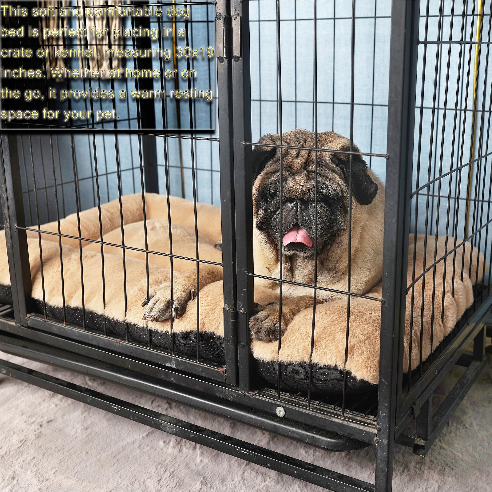 Dog Beds Crate Pad For Medium Dogs Fit Metal Crates Or Cages,Ultra Soft Dog Kennel Mat For Crates Washable With Anti-Slip Bottom