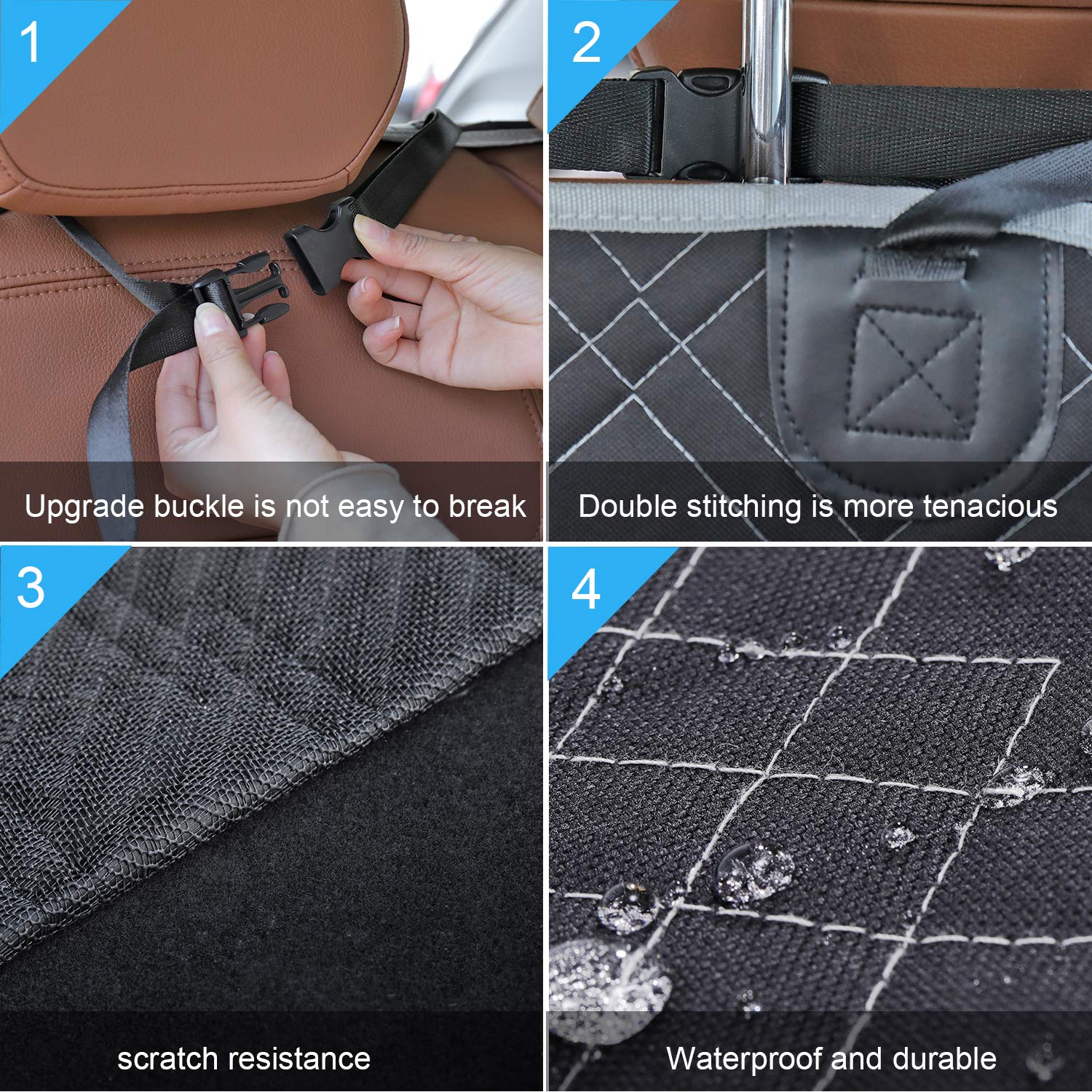 Bronzeman Pet Cargo Cover Liner For Suv And Car,Non Slip,Waterproof Dog Seat Cover Mat For Back Seat Trucks/Suv With Bumper Flap