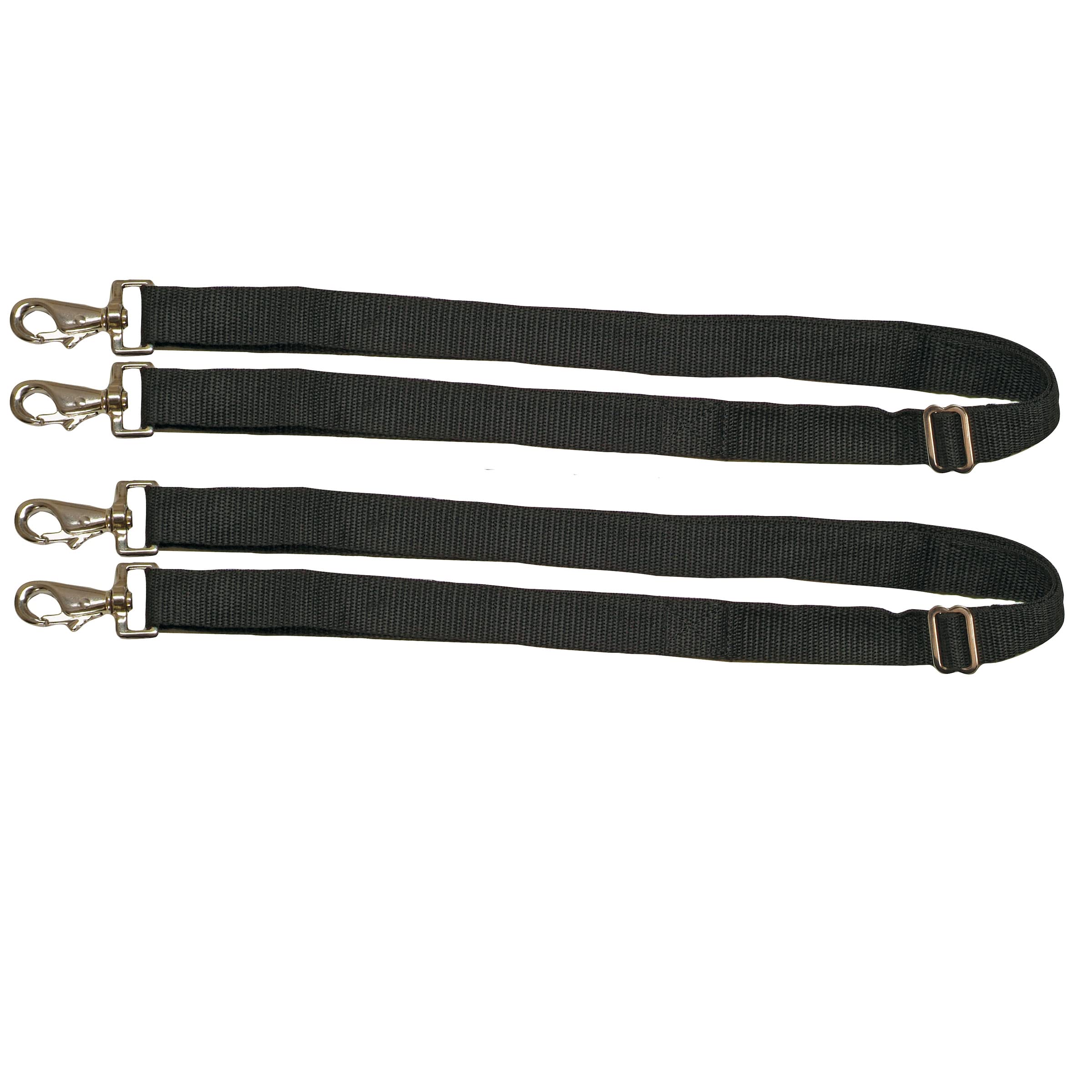 Weatherbeeta Replacement Elastic Leg Strap 2 Snaps, Black, Pair