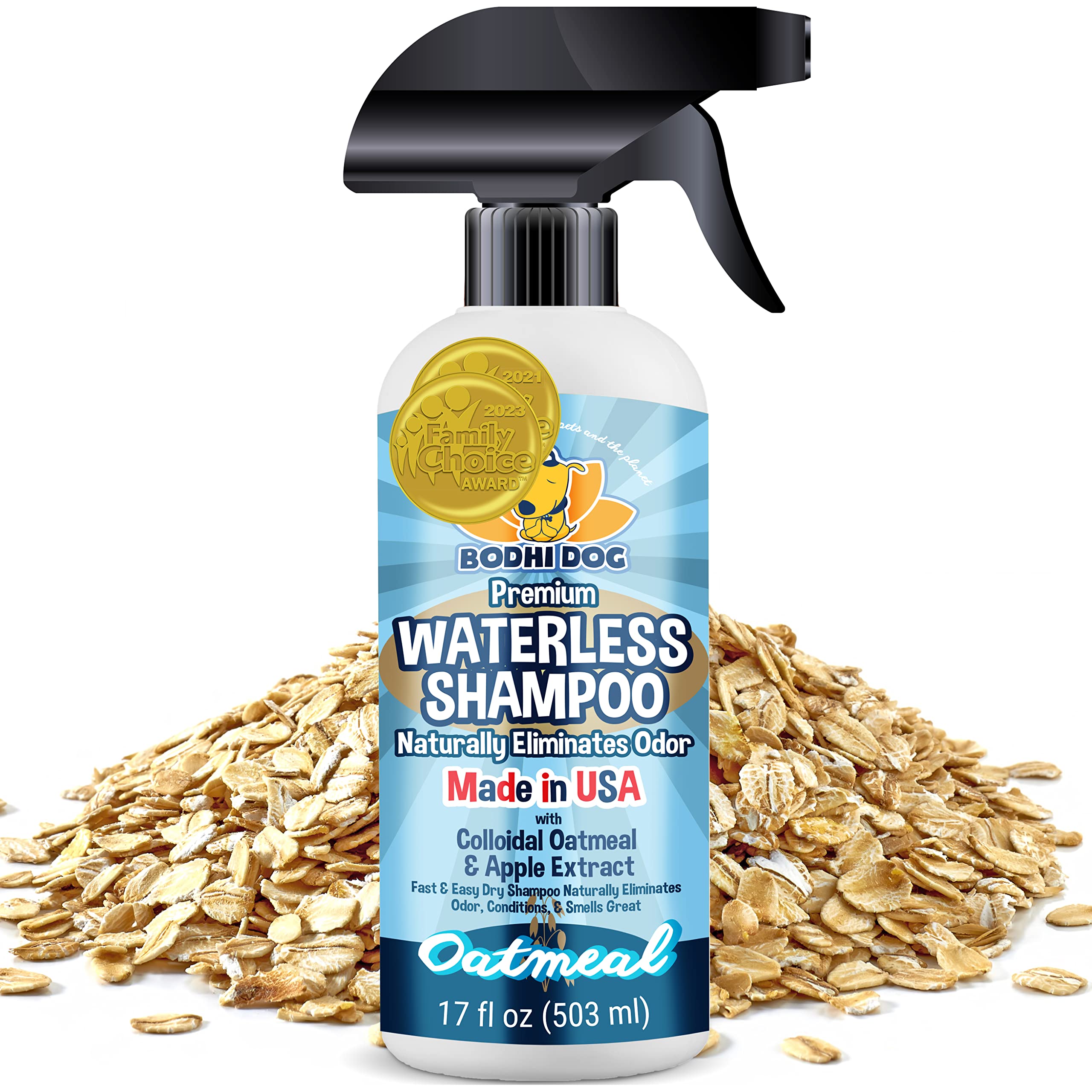 Bodhi Dog Waterless Shampoo - Natural Dry Shampoo For Dogs & Cats - Neutralizes Pet Odor - No Rinse Required - Made Of Natural E