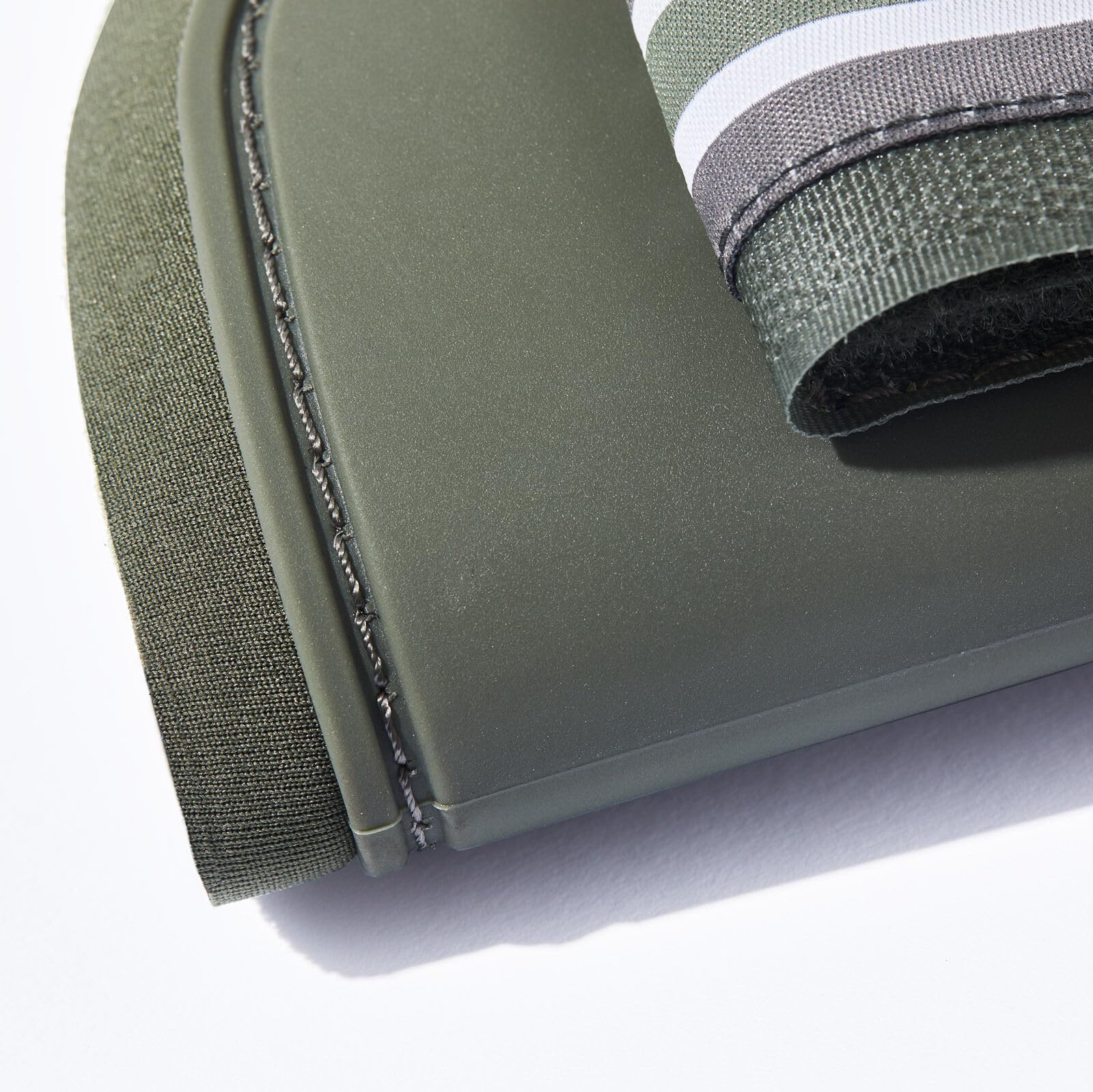 Horze Adepto Open Front Tendon Boots | Durable Shell With Neoprene Lining - Beetle Khaki Green - Pony