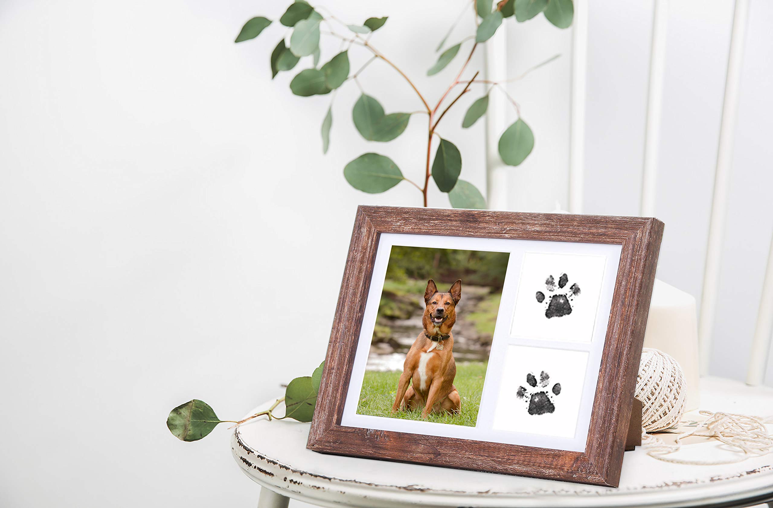 Kcrasan Paw Print Kit Dog Frame - Pet Memorial Picture Frame With Pawprints - Dog Or Cat Paw Print Kit, Pet Keepsake Picture Frame For Pet Love Dog Memorial Gifts For Paw Print Frame, Sympathy Gift