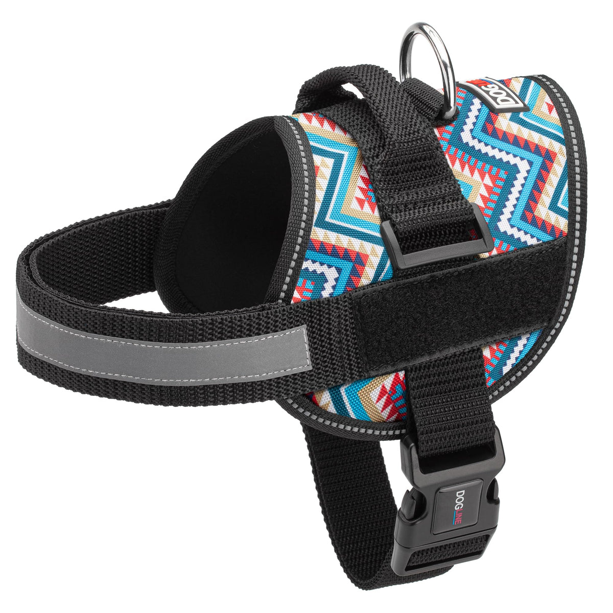 Dog Harness, Reflective No-Pull Adjustable Vest With Handle For Walking, Training, Service Breathable No - Choke Harness For Small, Medium Or Large Dogs Room For Patches Aztec Design 2 Xs 15'-19'