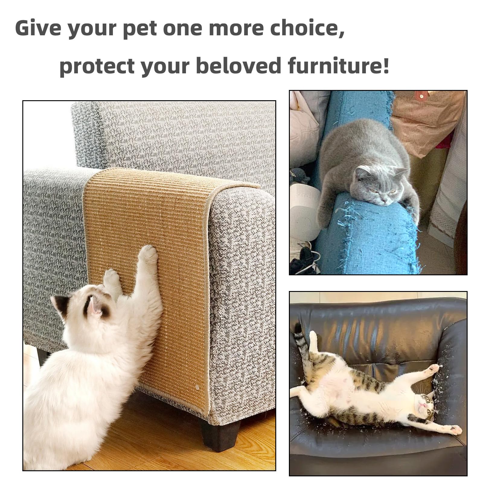 4 Pcs Rabbit Scratcher Mat, Rabbit Grass Mats For Rabbits Cage Accessories, Natural Sisal Cat Rabbit Scratching Pad, Natural Hay